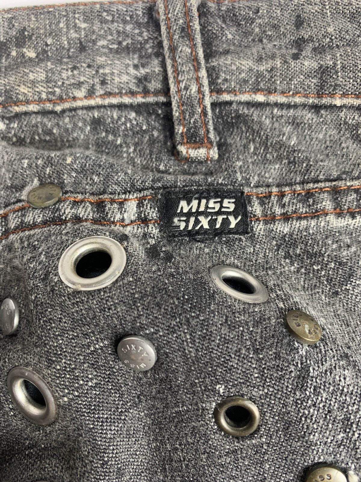 Miss Sixty Miss Sixty Studded Eyelete Splatter Bootcut Jeans Pants Size 31" - 10 Thumbnail