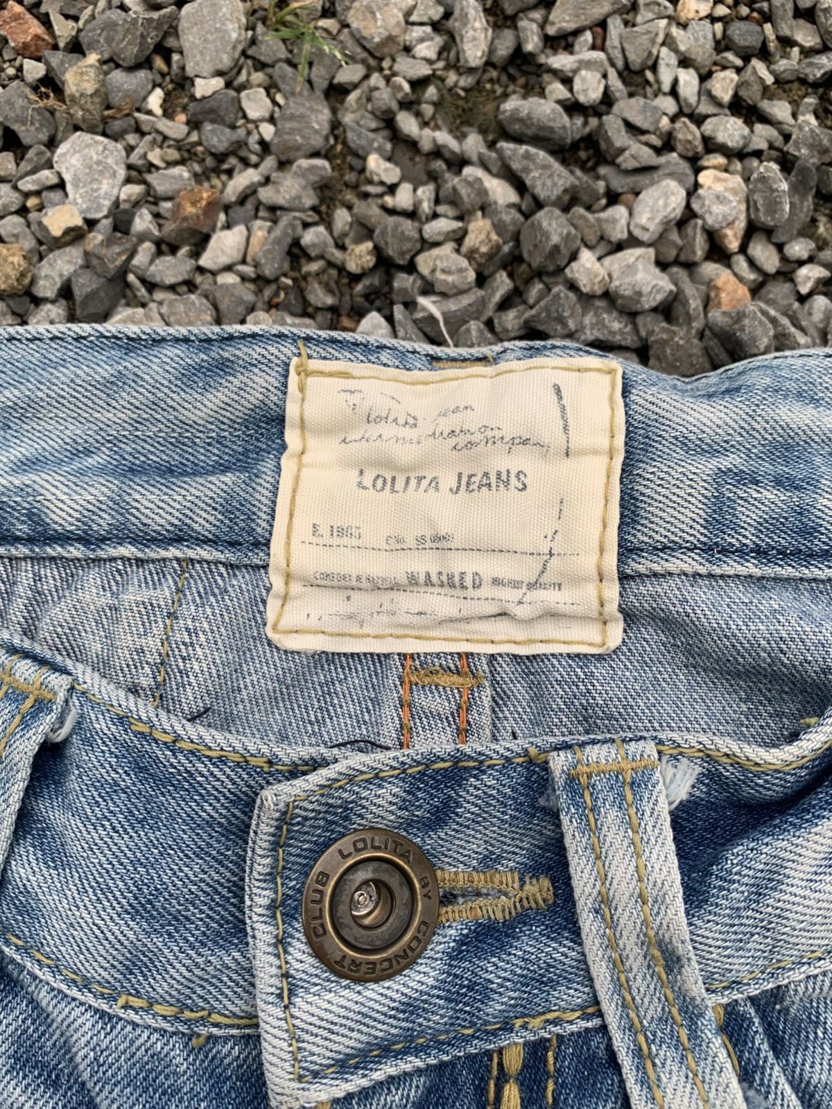 If Six Was Nine Lolita Concert Club Faded & Rusty Distressed Denim Size US 28 / EU 44 - 12 Thumbnail