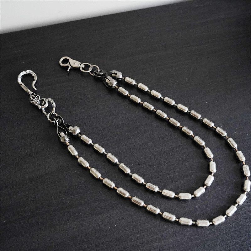 Vintage Punk Two Layer Stainless Steel Keychain Size ONE SIZE - 3 Thumbnail