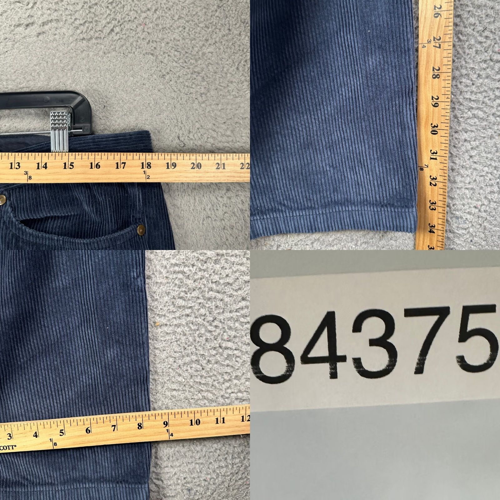 J.McLaughlin J.McLaughlin Pants Corduroy Navy Blue 36 Straight Leg 5-Pocket Casual Workwear Mens Regular Vintage No Size US 36 / EU 52 - 8 Thumbnail