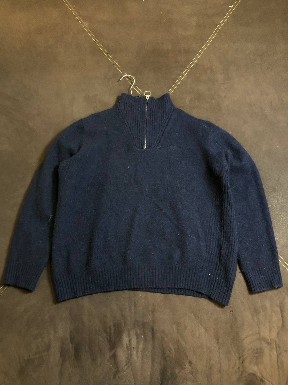 Barbour Barbour Tisbury Lambs Wool Knit Quarter Zip Sweater Size US XXL / EU 58 / 5 - 1 Thumbnail