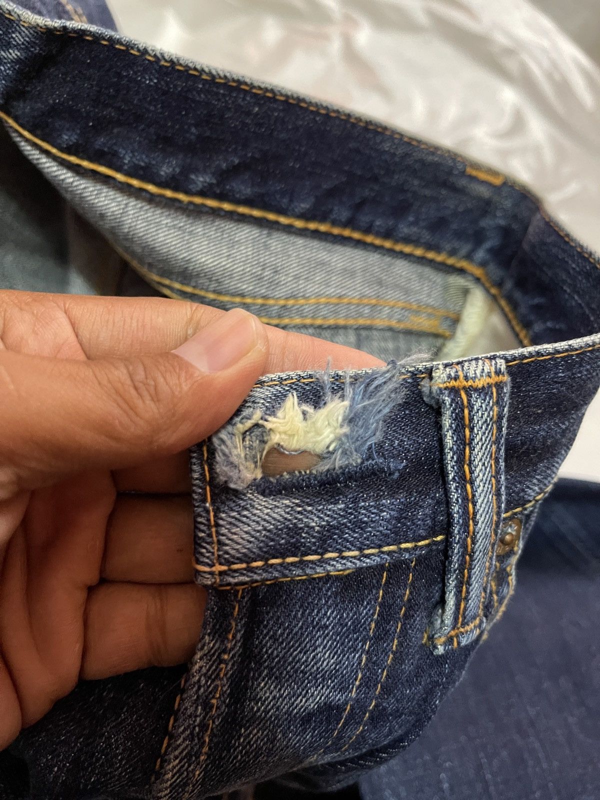 Distressed Eternal Half Selvedge Denim