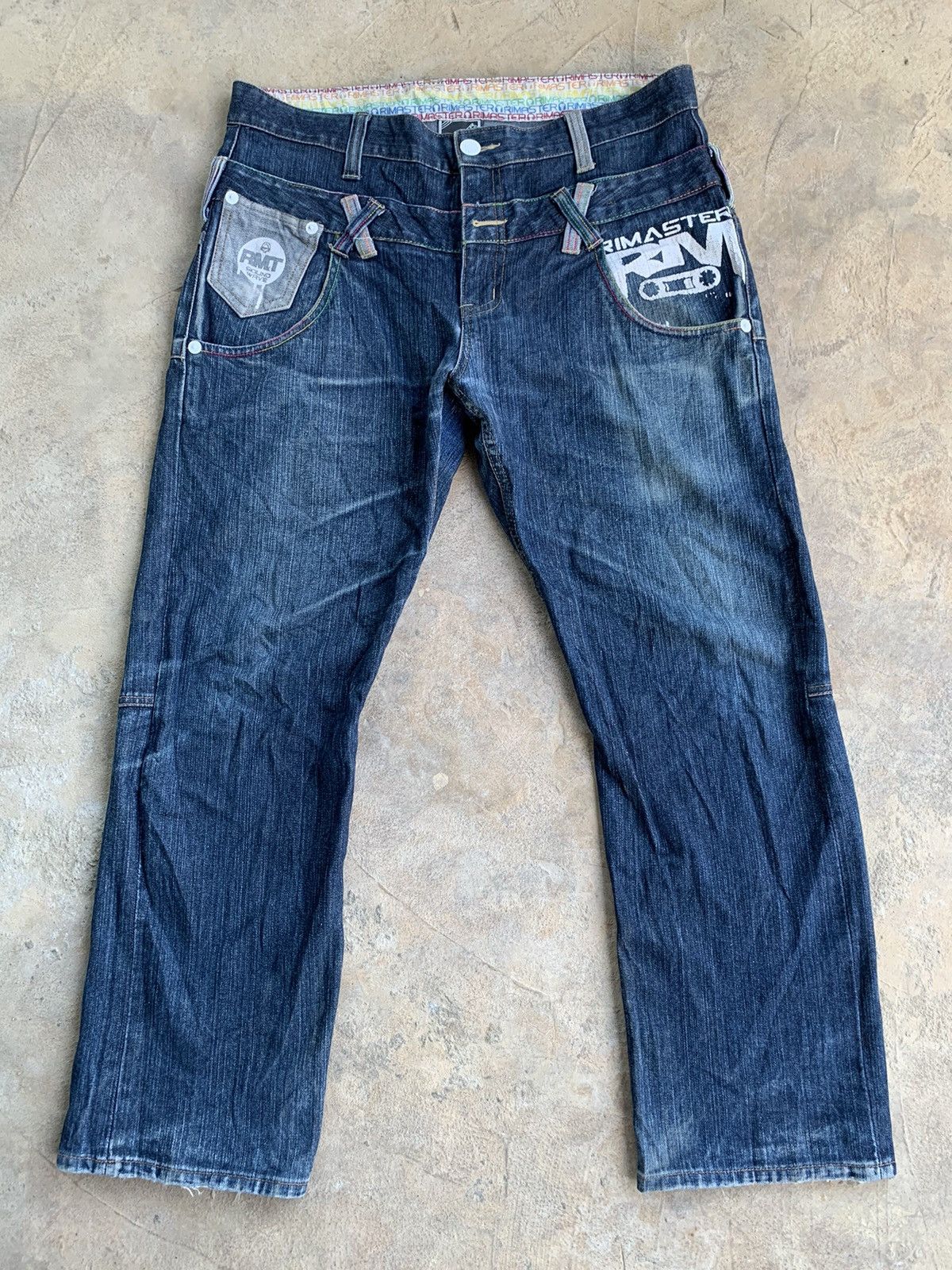 If Six Was Nine × Japanese Brand × Le Grande Bleu (L.G.B.) Rimaster Double Waist Distressed Denim Jeans Size US 34 / EU 50 - 2 Thumbnail