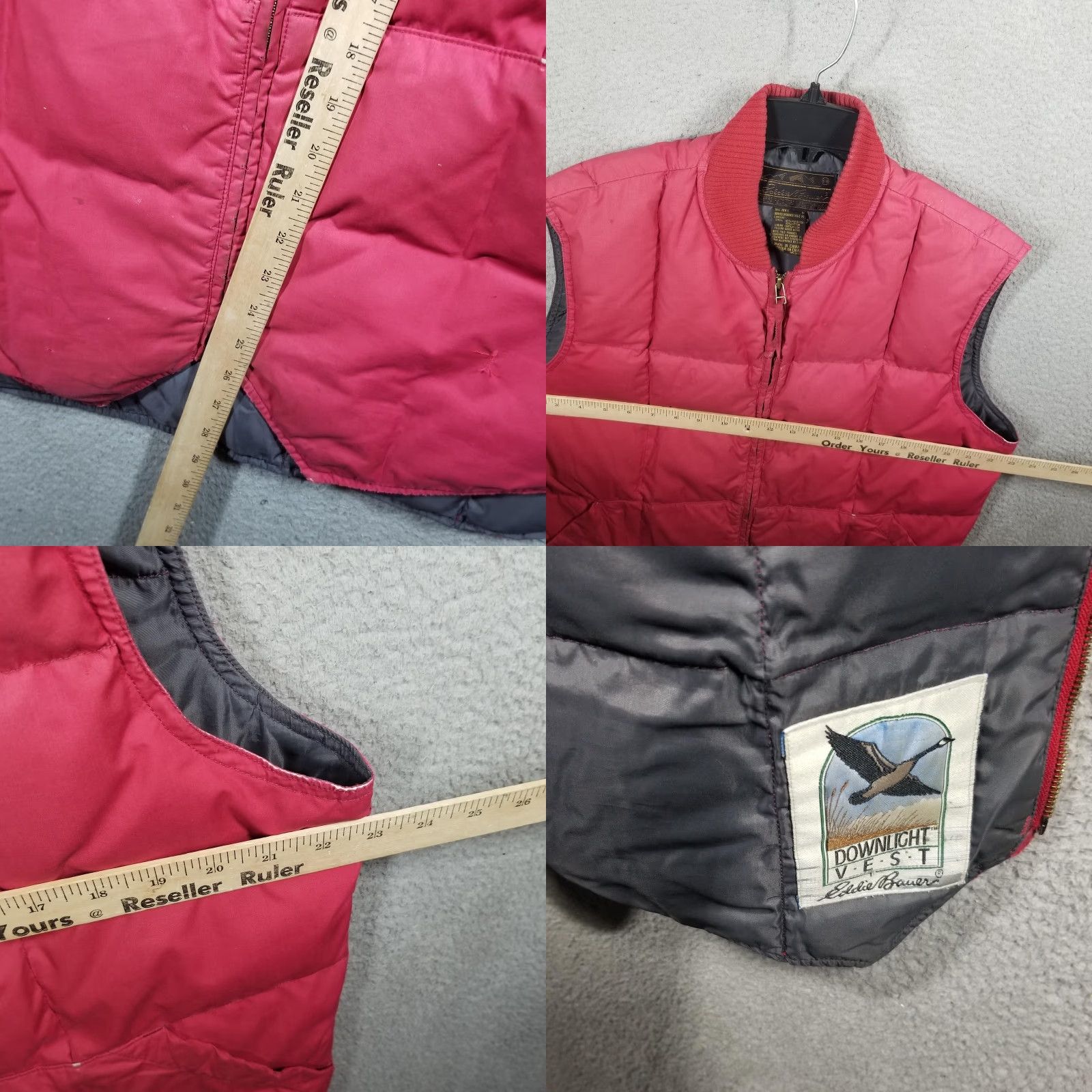 Eddie Bauer Eddie Bauer Vest Mens Medium Tall Red Downlight Down Puffer Quilted Zip Pockets Size US M / EU 48-50 / 2 - 8 Thumbnail