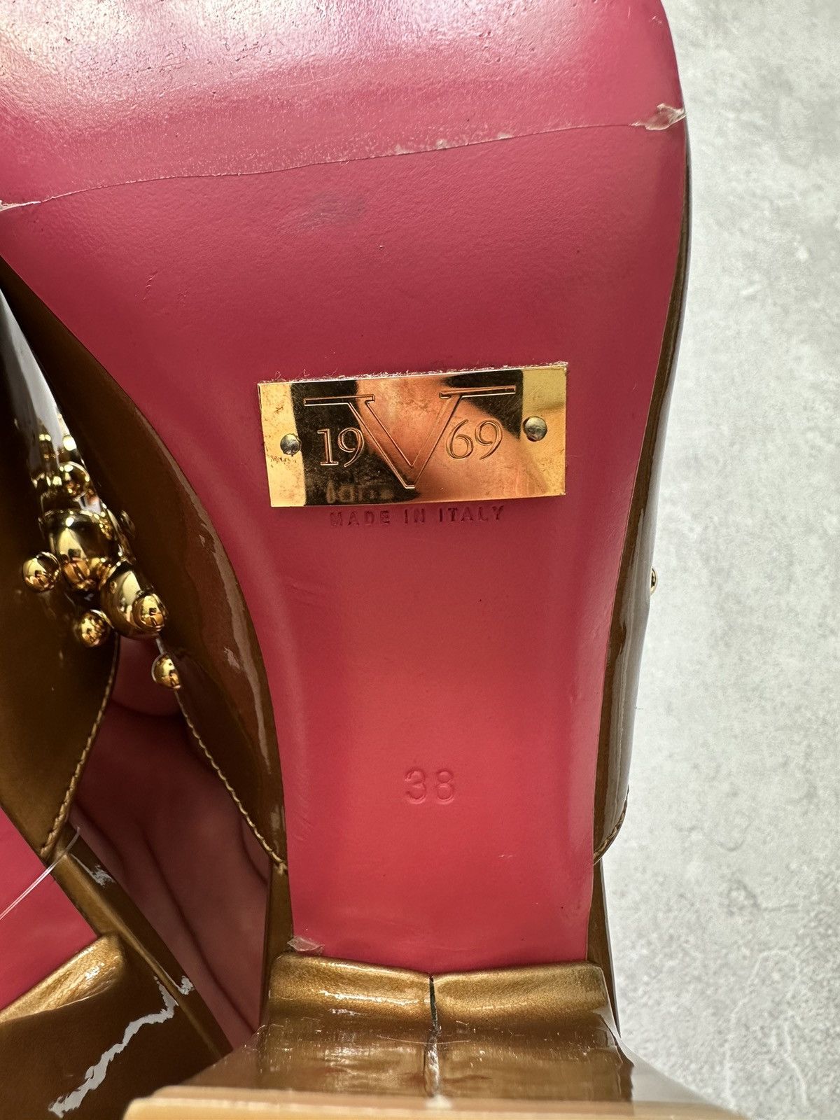 Versace versace 1969 shoes women platform gold size 38 made in Italy Size US 8 / IT 38 - 6 Thumbnail