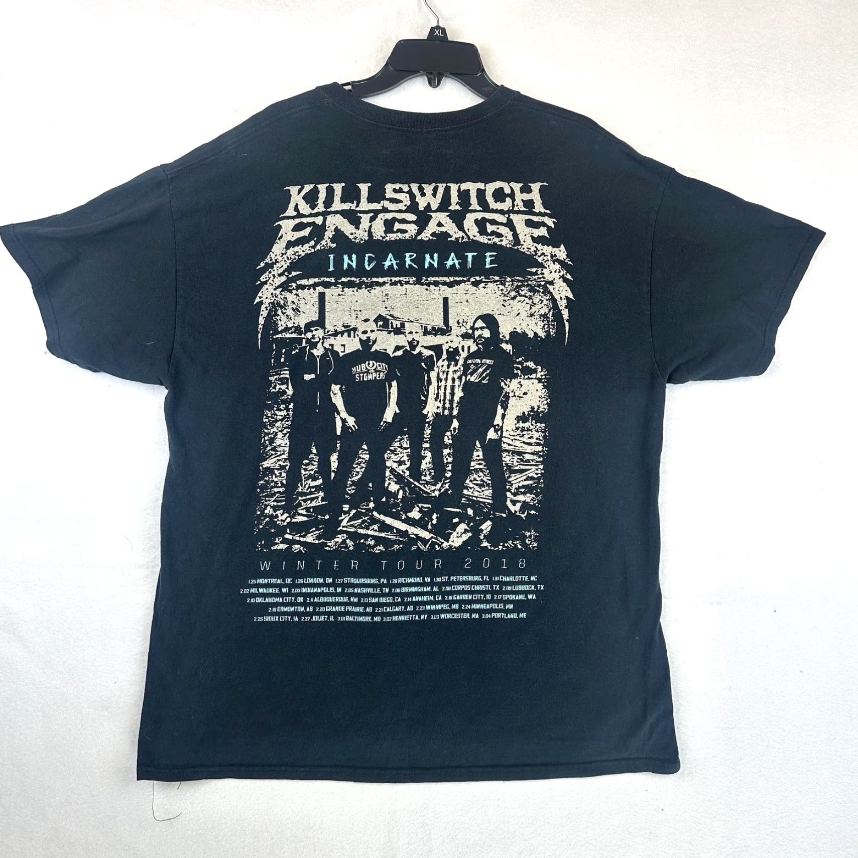 Gildan Killswitch Engage Shirt Mens XL Black Incarnate Winter Tour 2018 Band Graphic Size US XL / EU 56 / 4 - 6 Thumbnail