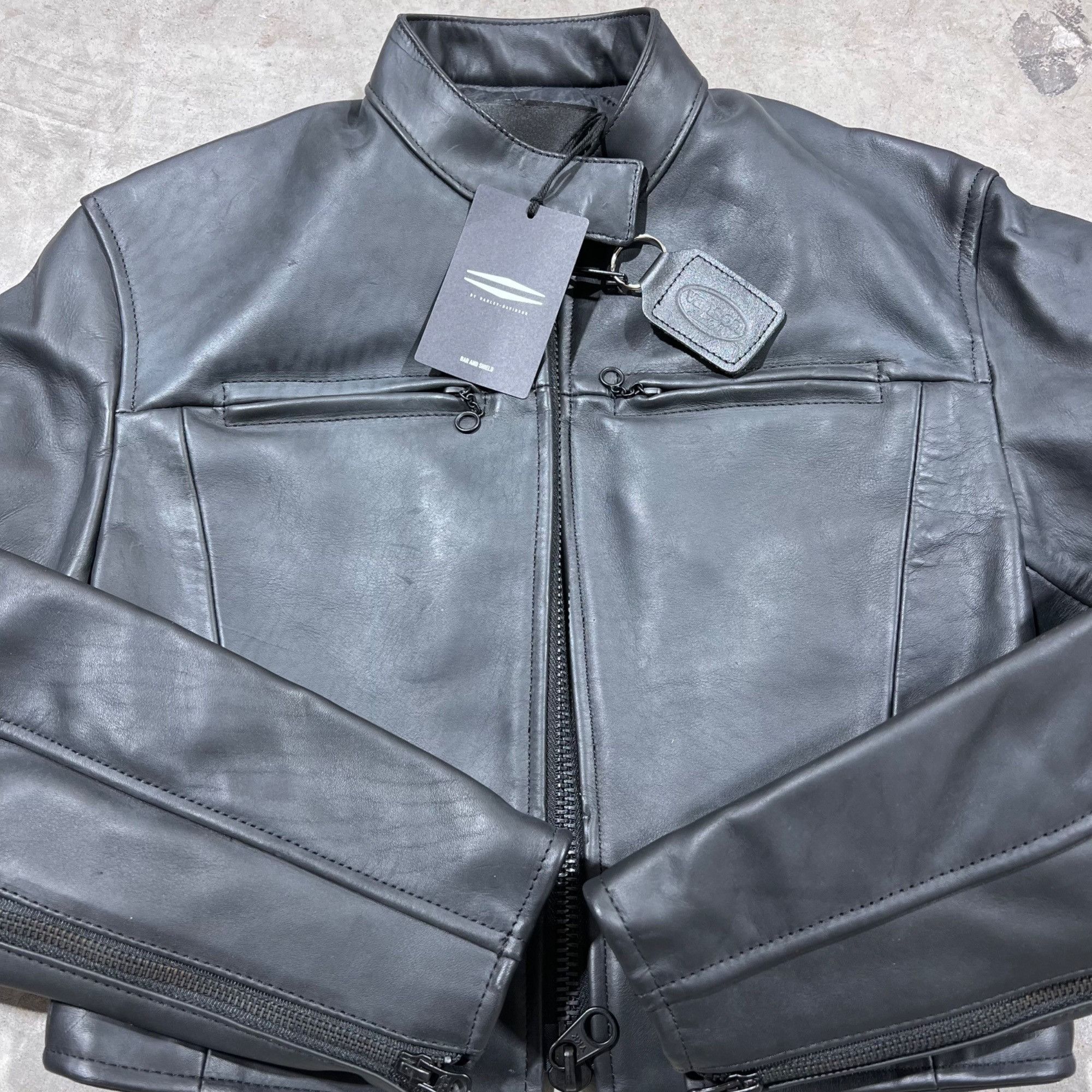 Harley Davidson $895 NWT HARLEY DAVIDSON WOMEN'S CAFE LEATHER JACKET SZ S Size S / US 4 / IT 40 - 5 Thumbnail