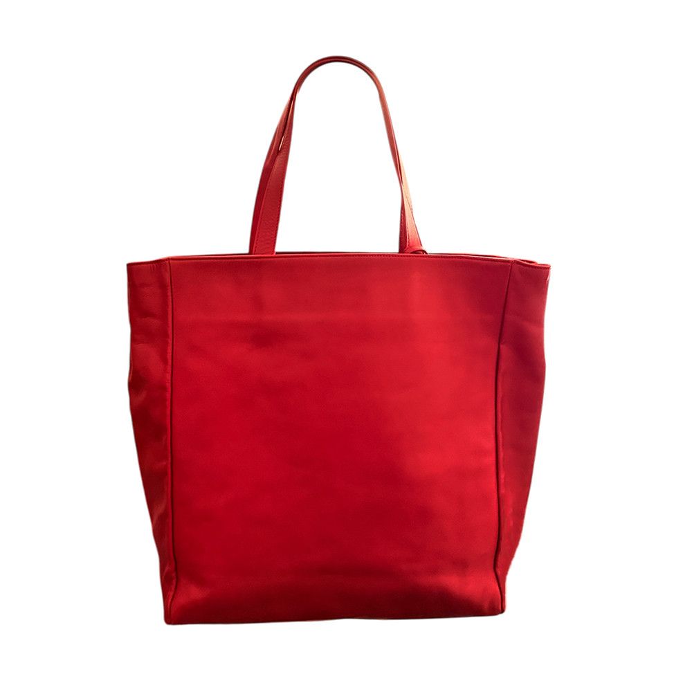 Yves Saint Laurent Yves Saint Laurent Red Calfskin Leather Tote Bag Size ONE SIZE - 2 Thumbnail