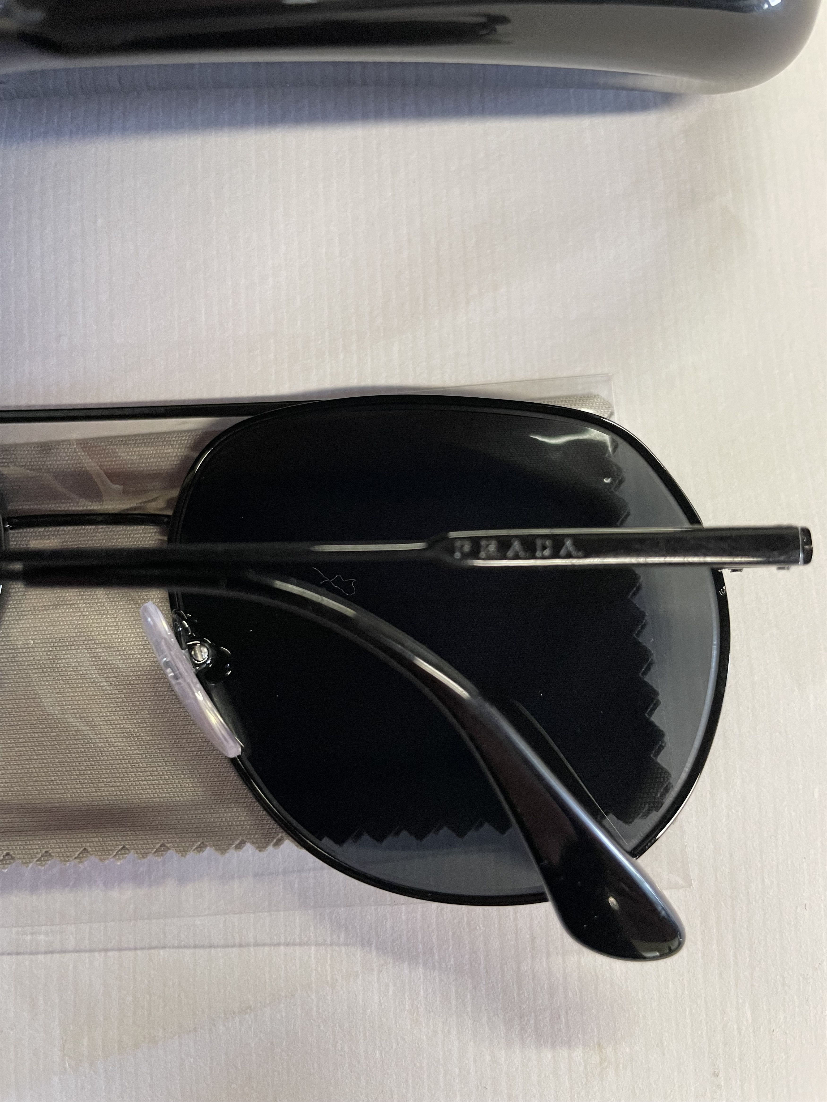 Prada Prada SPR 55U 1AB-5S0 Black/Dark Gray Lens Sunglasses Size ONE SIZE - 8 Thumbnail