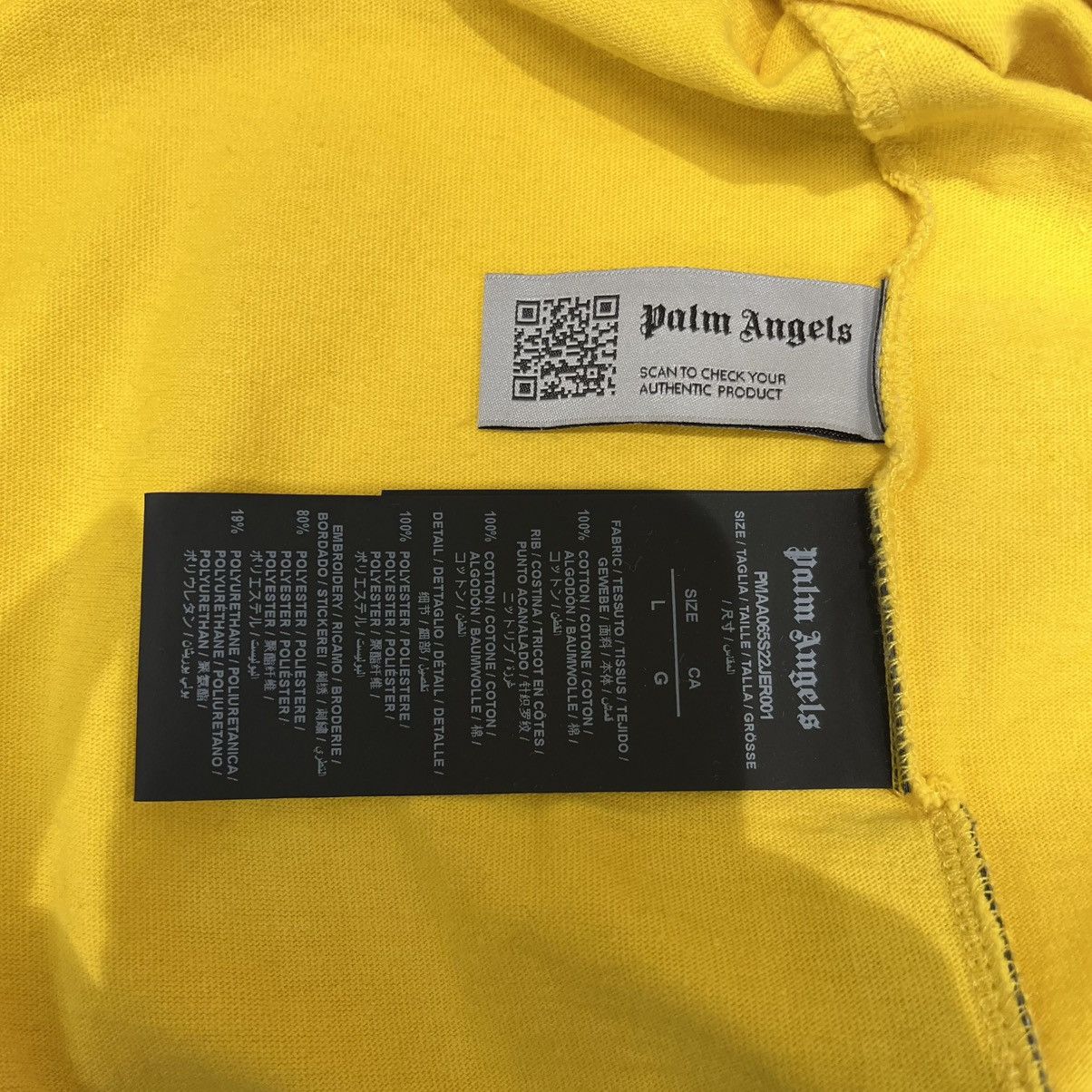 Palm Angels Palm Angels Tee Yellow Size US L / EU 52-54 / 3 - 6 Thumbnail
