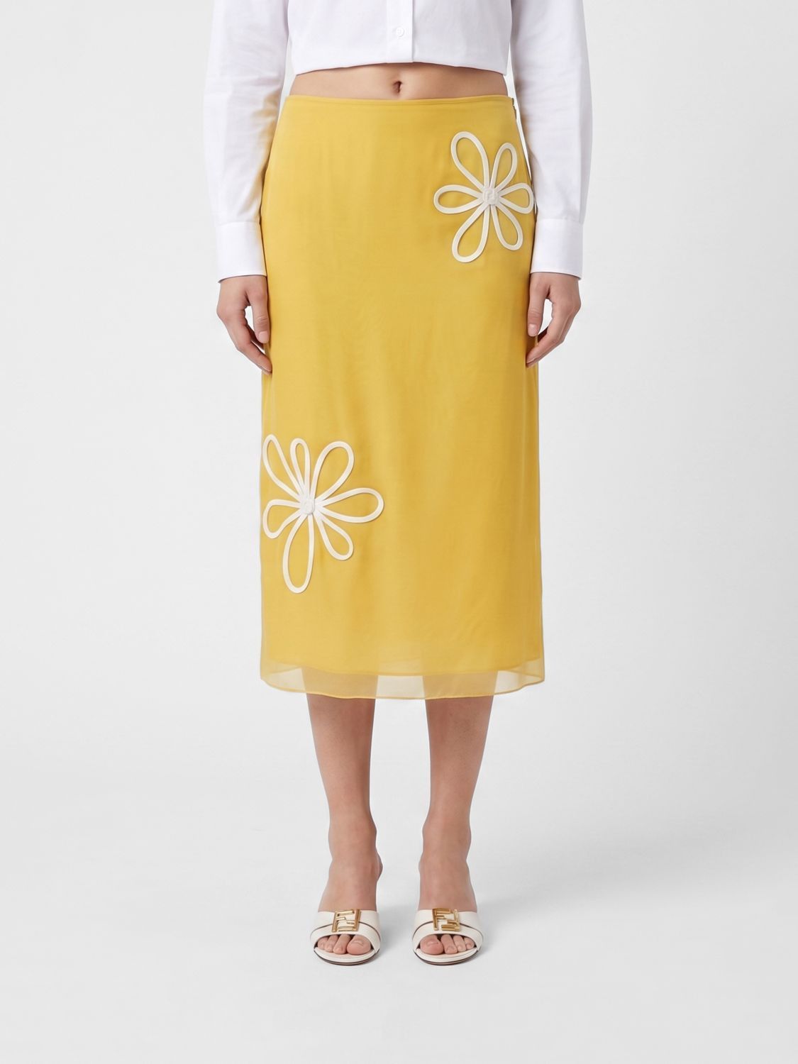Fendi Fendi Skirt Woman Yellow Size 27" / US 4 / IT 40 - 1 Thumbnail