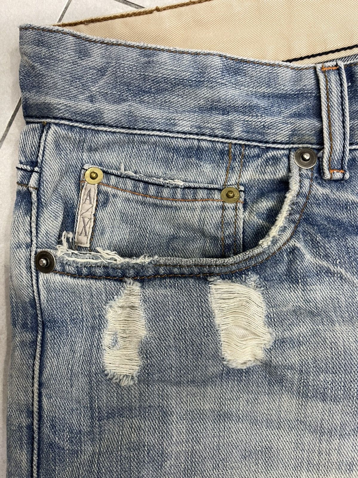 Armani Exchange Vintage Armani Exchange Flared Distressed Denim Made in USA Size US 32 / EU 48 - 5 Thumbnail