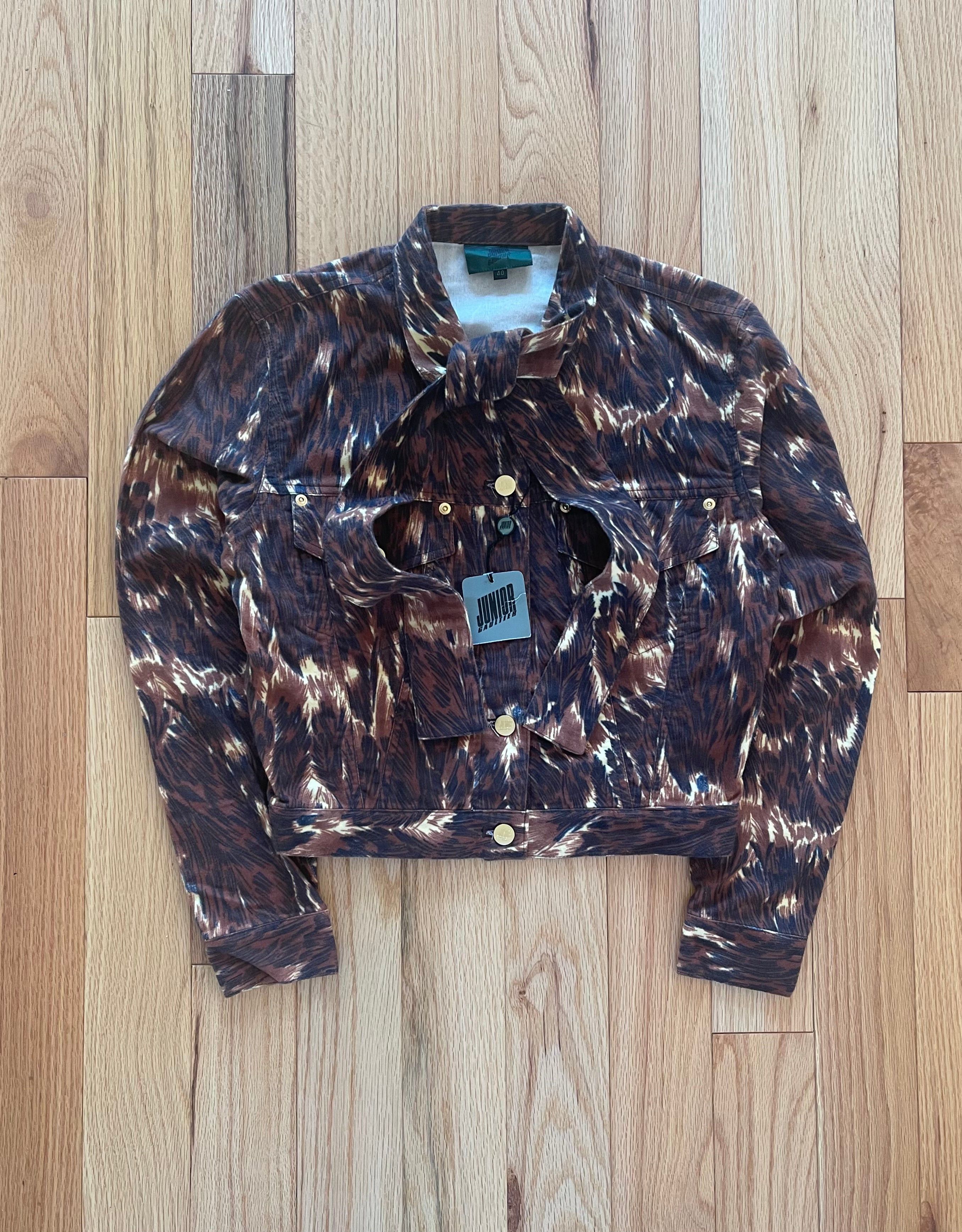 image of Vintage Jean Paul Gaultier Leopard Print Tied Jacket, Men's (Size Small)