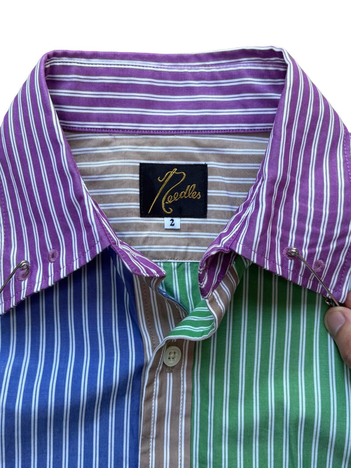 Needles Needles Patchwork Stripe Shirt Multicolour Small Size US S / EU 44-46 / 1 - 2 Thumbnail