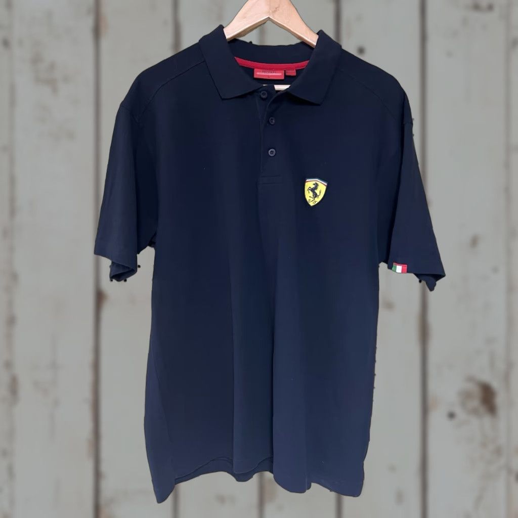 Ferrari Ferrari Polo Shirt L Black Cotton Short Sleeve Collared Men's Regular Golf Racing Licensed Polo Shirt Size US L / EU 52-54 / 3 - 1 Thumbnail