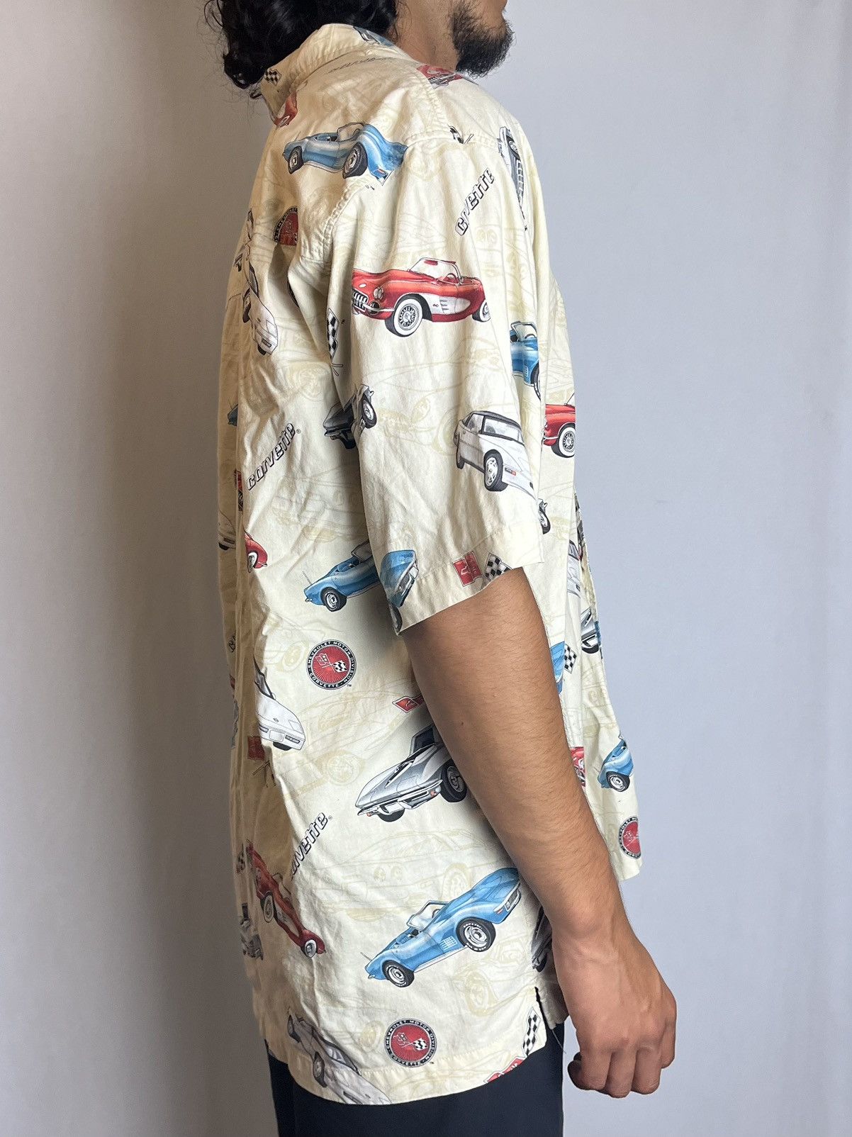 Other David Carey Shirt Mens 2X Corvette Stingray Button Hawaiian Size US XXL / EU 58 / 5 - 2 Thumbnail
