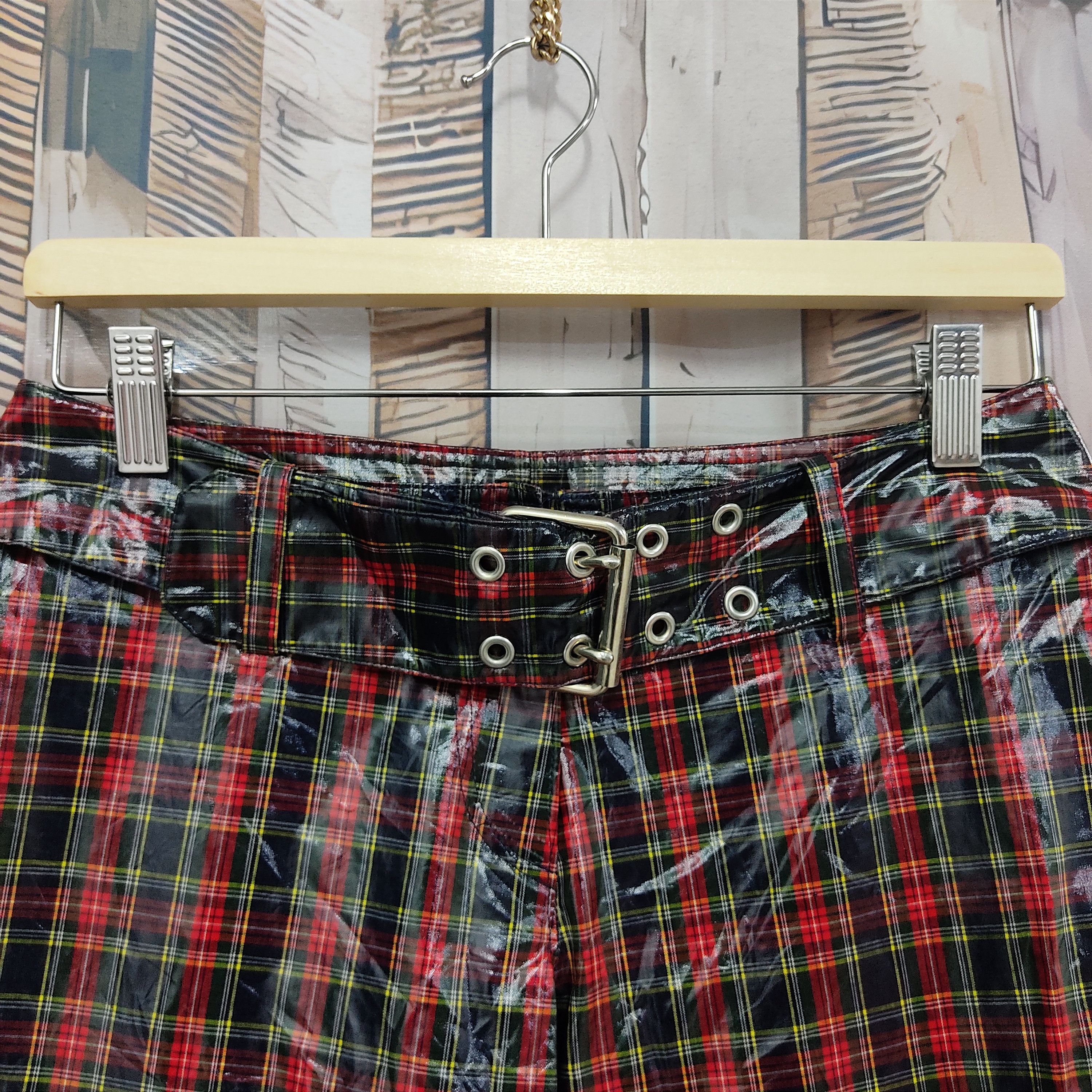 GOTHBOICLIQUE × Japanese Brand × Lad Musician MILK Goth Punk Plaid Tartan Cropped Pants Size 28" / US 6 / IT 42 - 2 Thumbnail