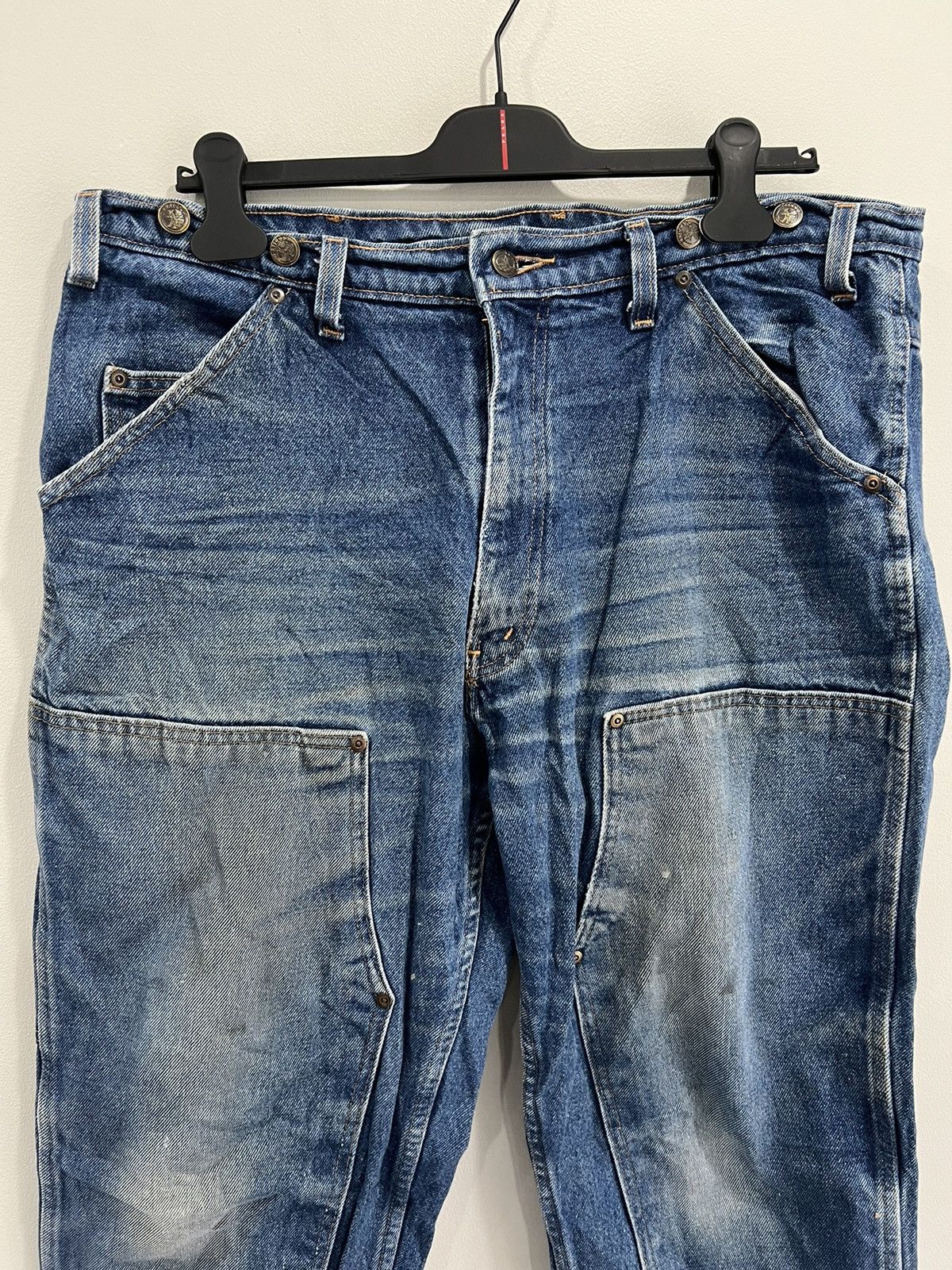Vintage Vtg Wild Ass Denim Double Knee Jeans Pants 38x30 workwear Size US 38 / EU 54 - 7 Thumbnail