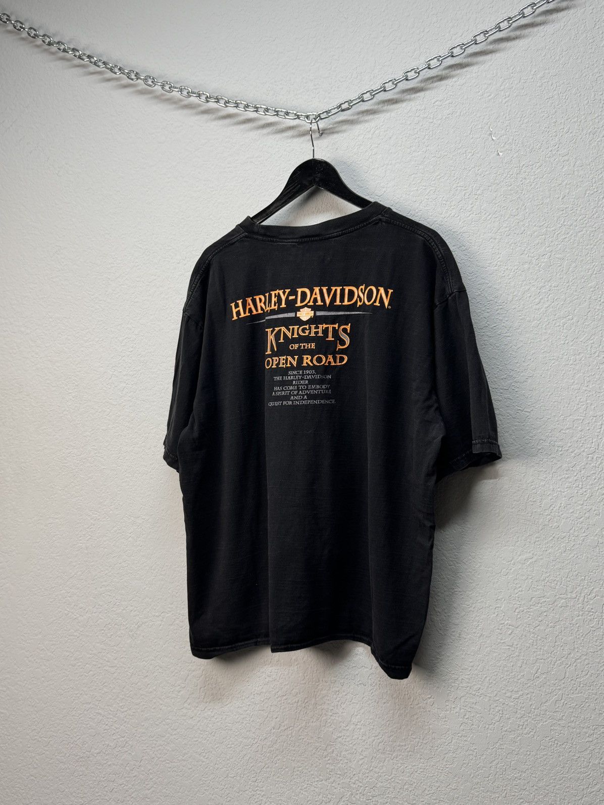 Harley Davidson × Vintage 90s Vintage Harley Davidson Baldwin Park Eagle T-Shirt Size US XL / EU 56 / 4 - 9 Thumbnail