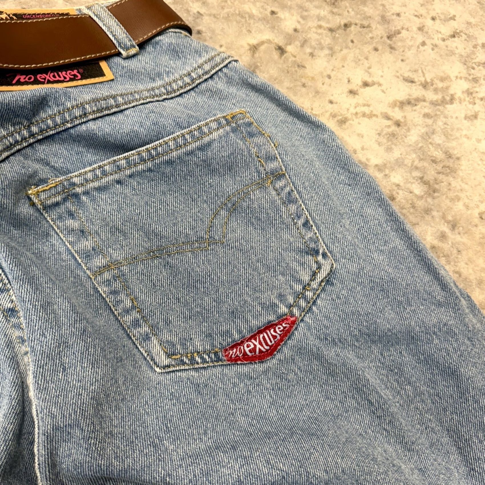 Vintage No Excuses Deadstock womens jeans tapered fit size 13 (30x30) NWT y2k grunge Size 34" / US 12 / IT 48 - 4 Thumbnail
