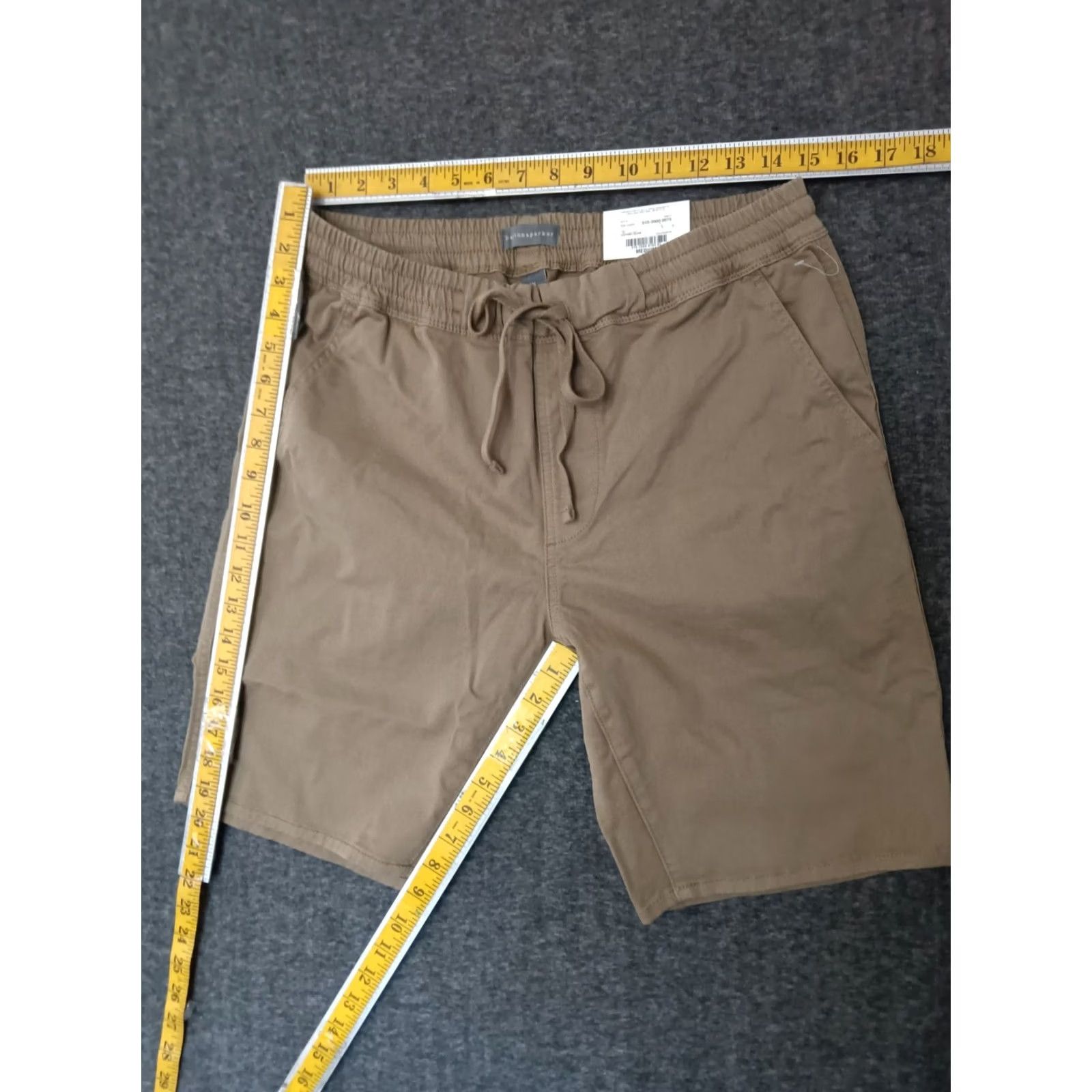 Parker Peyton & Parker Mens M Stretch Elastic Waist Drawstring Gothic Olive Shorts Size US 31 - 4 Thumbnail