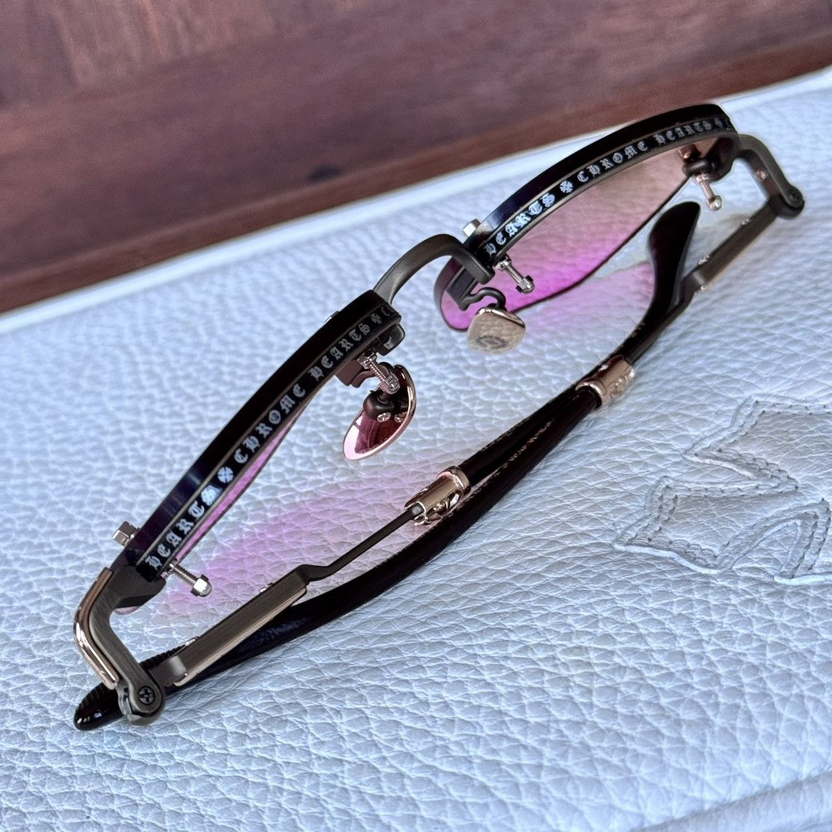 Chrome Hearts Chrome Hearts Frosted 1/1 ‘Pink Ombré’ Sunglasses Size ONE SIZE - 13 Thumbnail