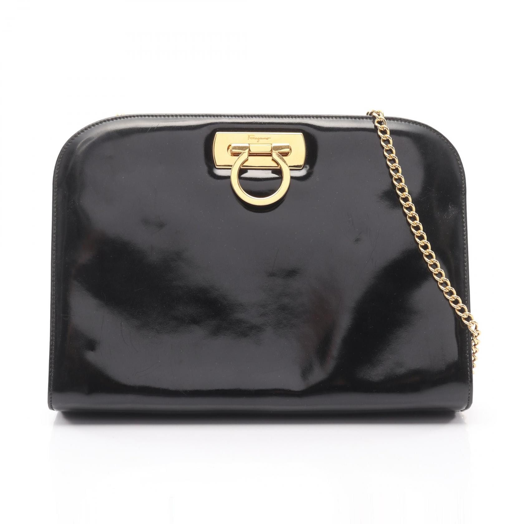 Salvatore Ferragamo Salvatore Ferragamo Salvatore Ferragamo Gancini patent leather shoulder bag Leather Shoulder Bag 210587 DUTY FREE for USA Size ONE SIZE - 1 Thumbnail