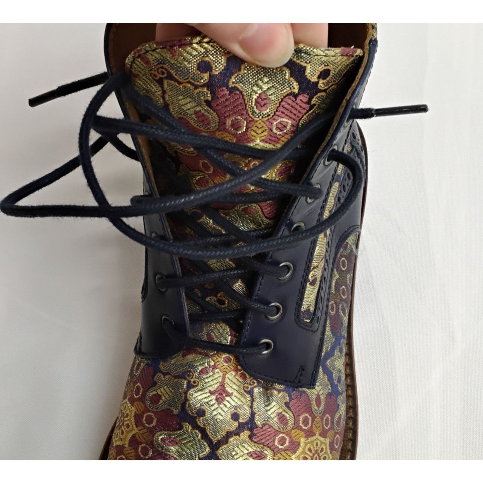 TAFT Taft Jacquard Kashmir Boots Men's EU 41 US 8.5 Blue Leather Size US 8.5 / EU 41-42 - 12 Thumbnail