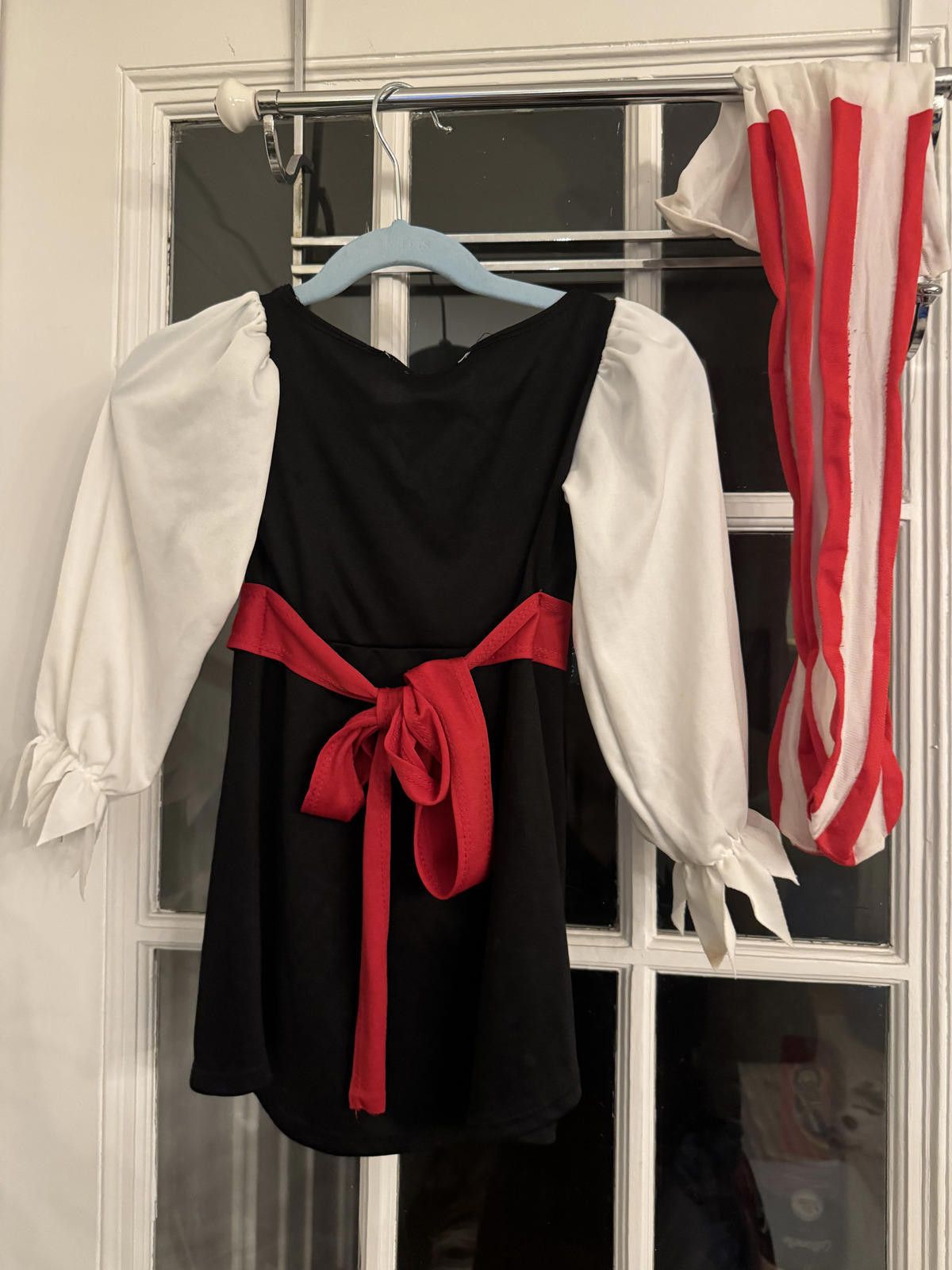 Unknown London Girls Pirate Costume Dress with Striped Leggings Size 4T Size ONE SIZE - 3 Thumbnail