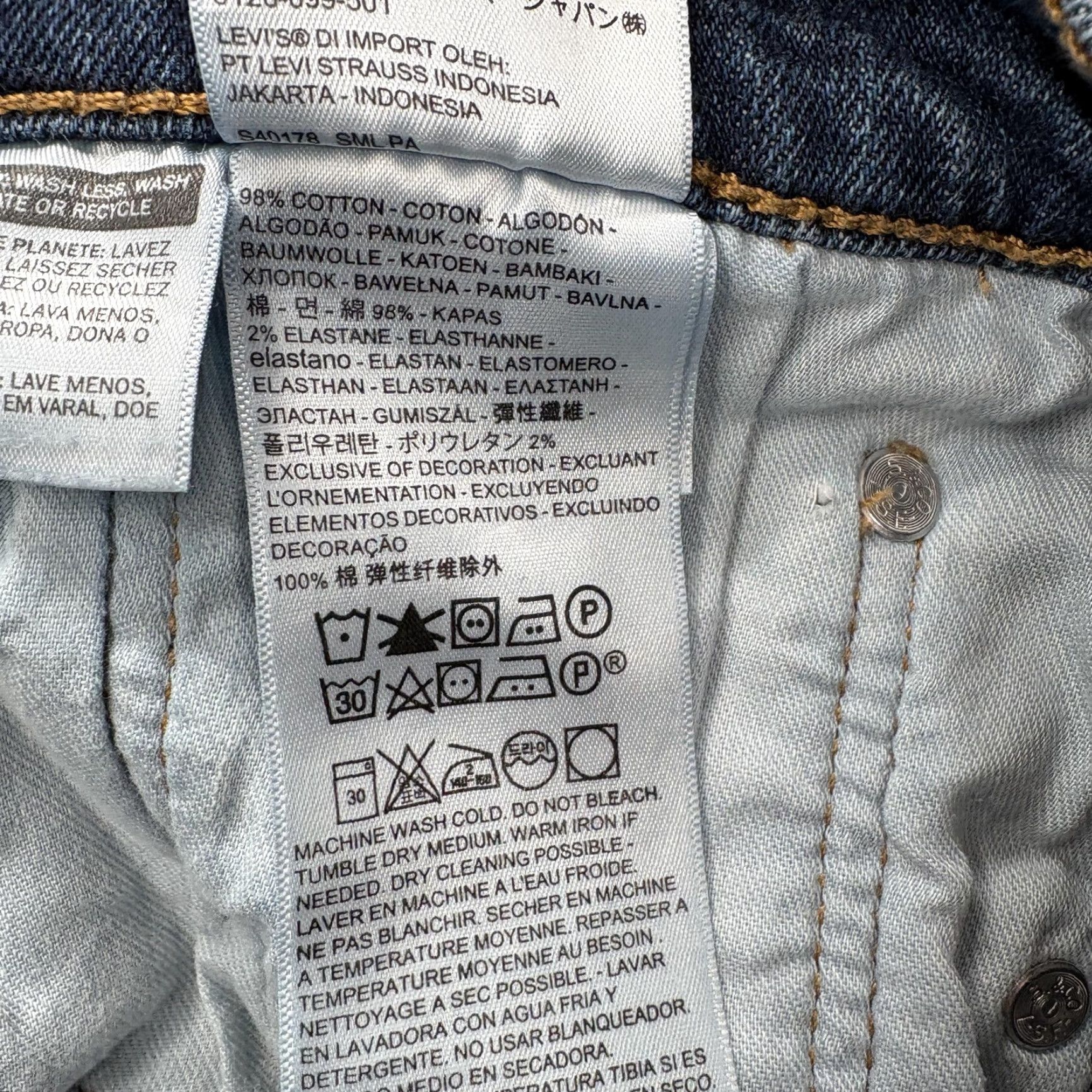 Levi's Levi's 505 Jeans Mens 32x30 Blue Medium Wash Regular Fit Straight Denim Stretch Jeans Size US 32 / EU 48 - 5 Thumbnail