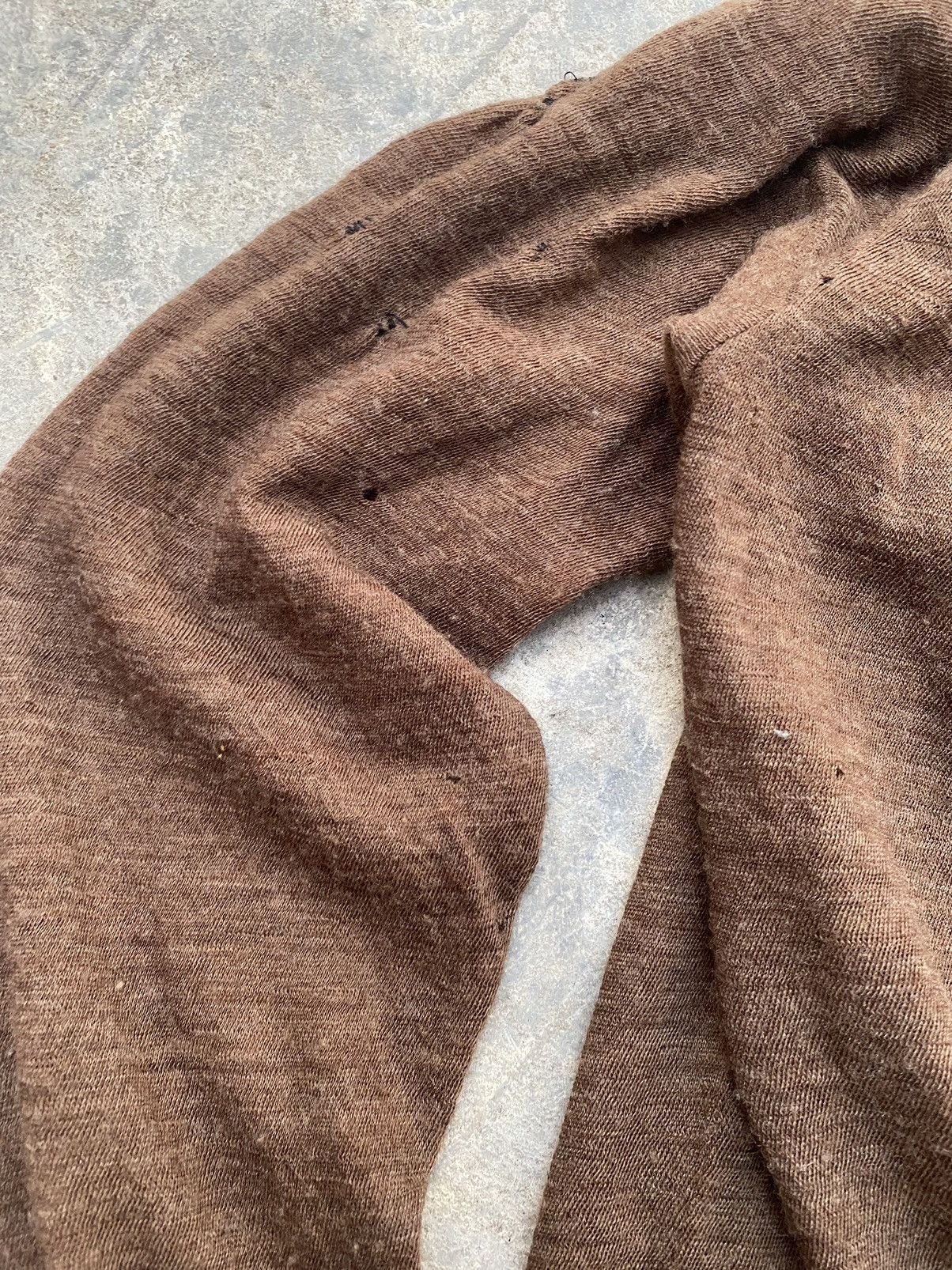 Pas de Calais Distressed Wool Double Layer Cardigan Size S / US 4 / IT 40 - 10 Thumbnail
