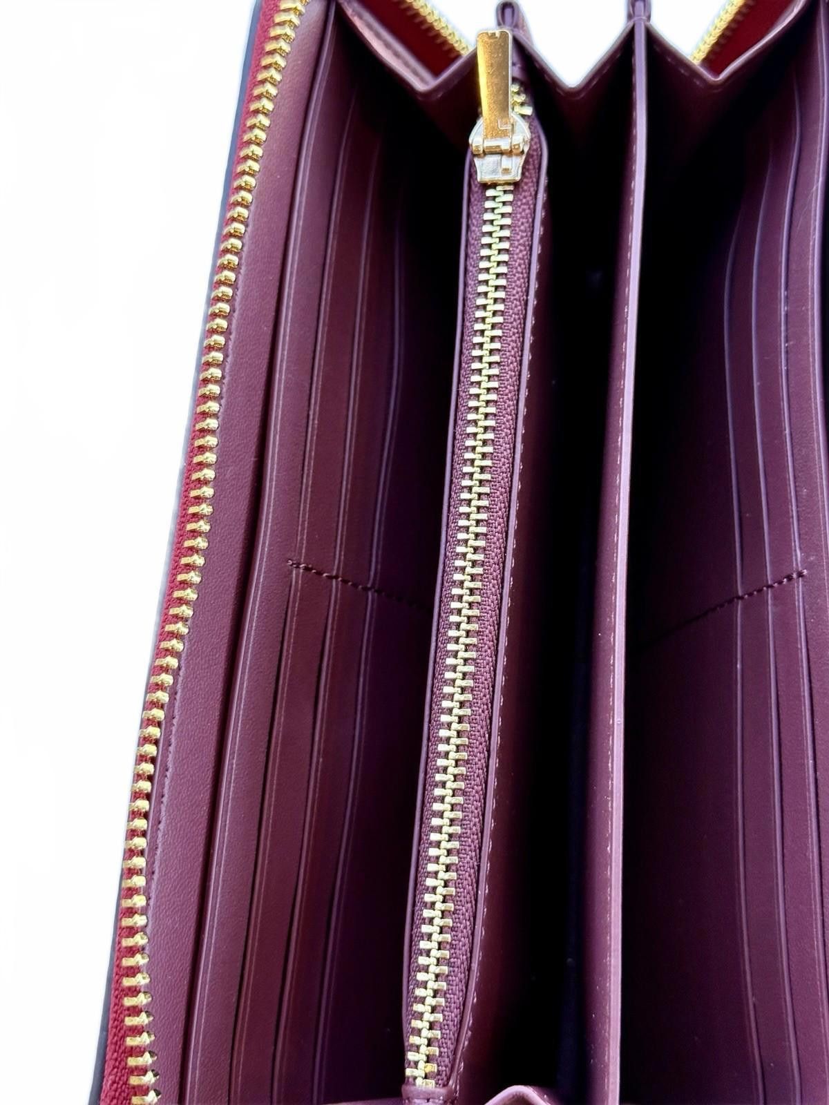 Coach Coach Signature Long Zip Wallet IM/Brown 1941 Red C4452 NWT Size ONE SIZE - 10 Thumbnail