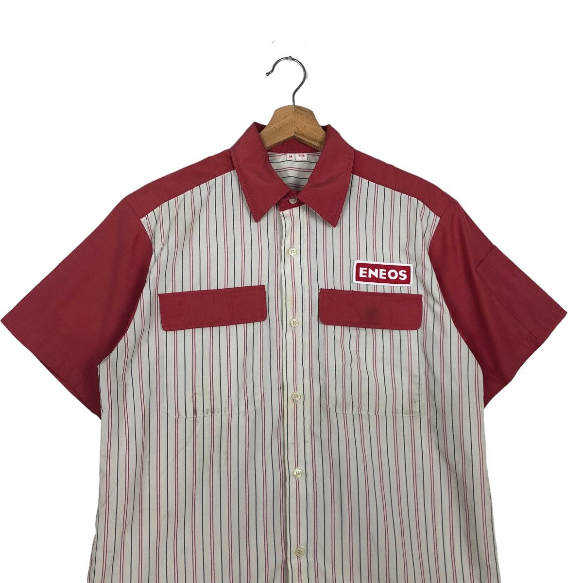 Japanese Brand 🔥90s Work Jacket Striped Design Eneos Racing Japan Big Logo Size US M / EU 48-50 / 2 - 3 Thumbnail