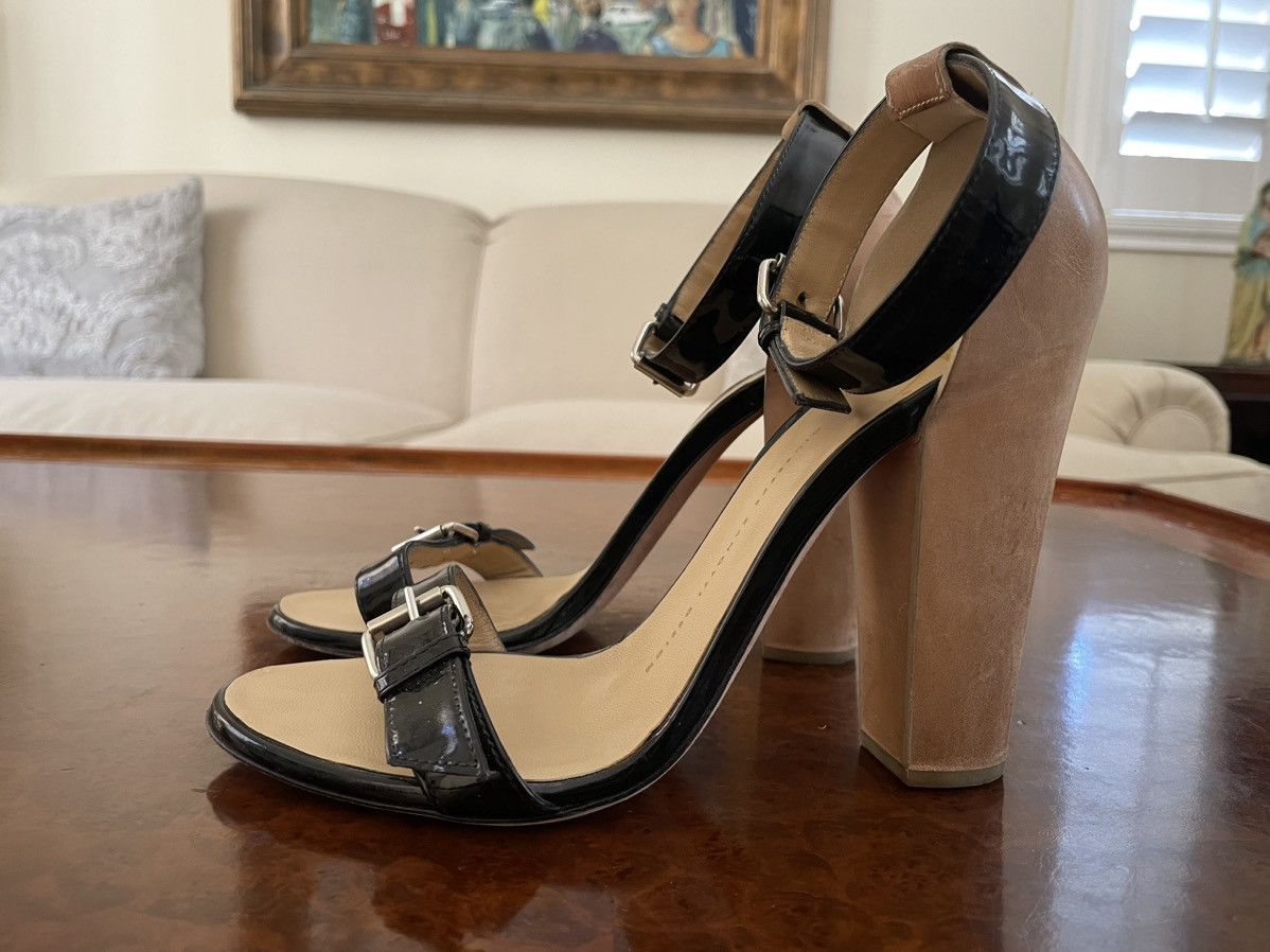 Giuseppe Zanotti Contrast Heel Patent Ankle Strap Sandal Size US 8 / IT 38 - 4 Thumbnail