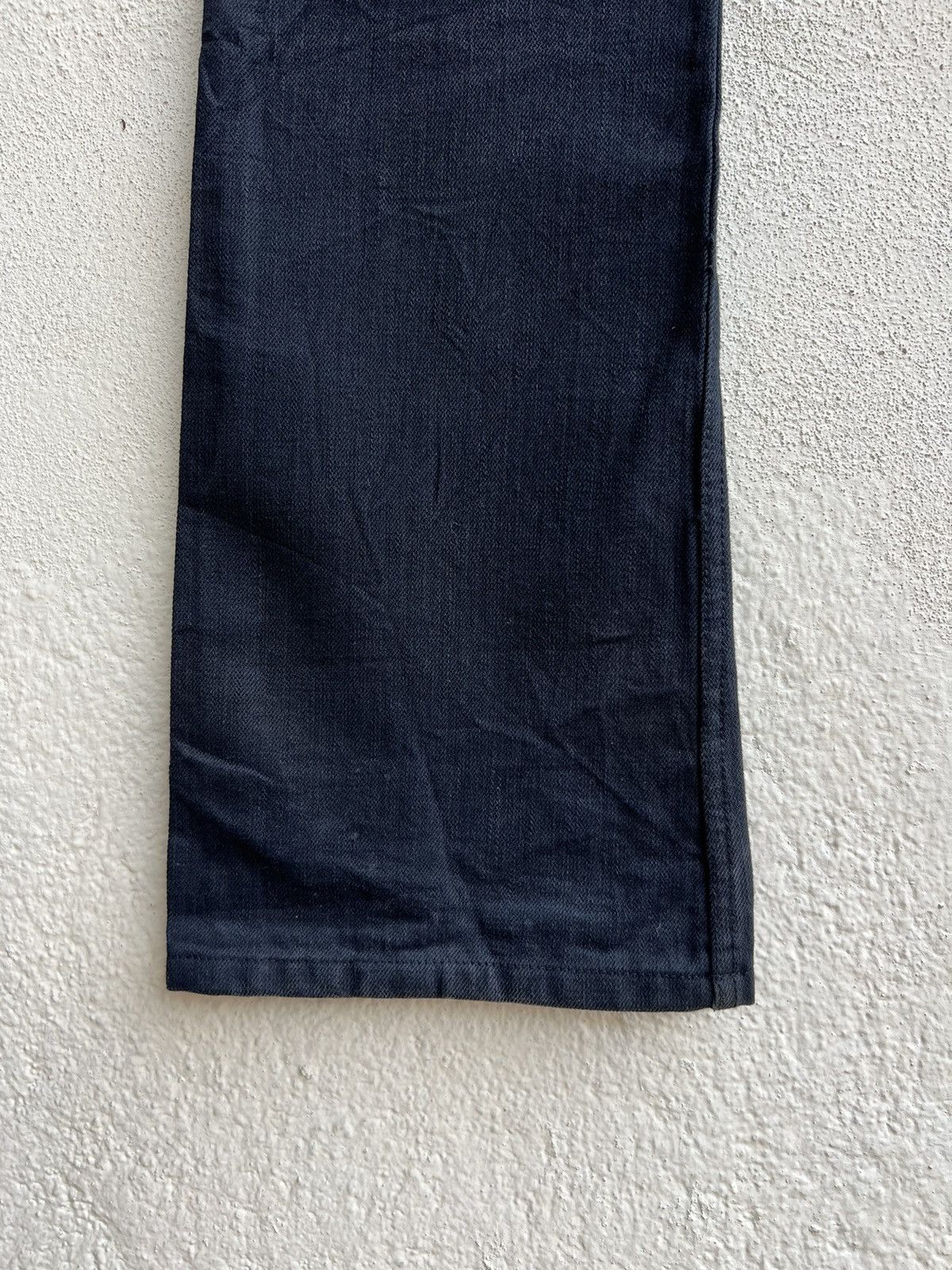 Shellac Shellac Japan Waxed Black Denim Bootcut Jeans Size US 29 - 17 Thumbnail