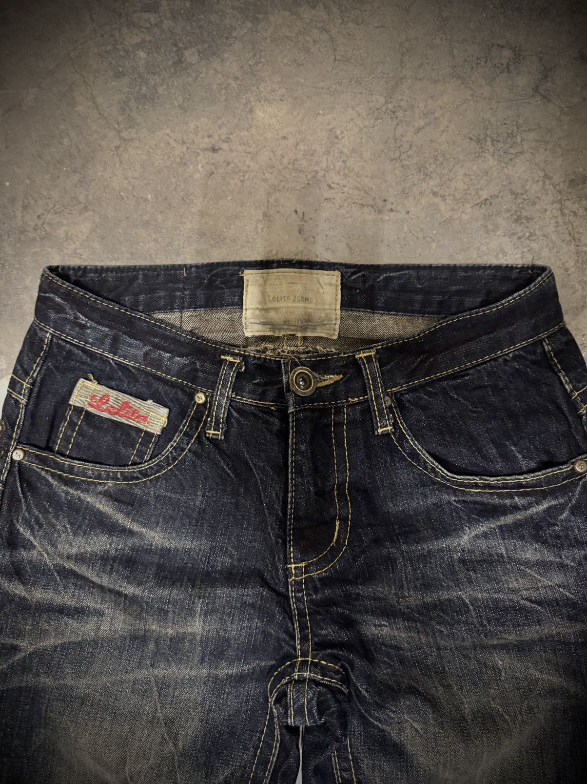 Japanese Brand Rare Lolita Vintage Straight Jeans Size US 29 - 2 Thumbnail