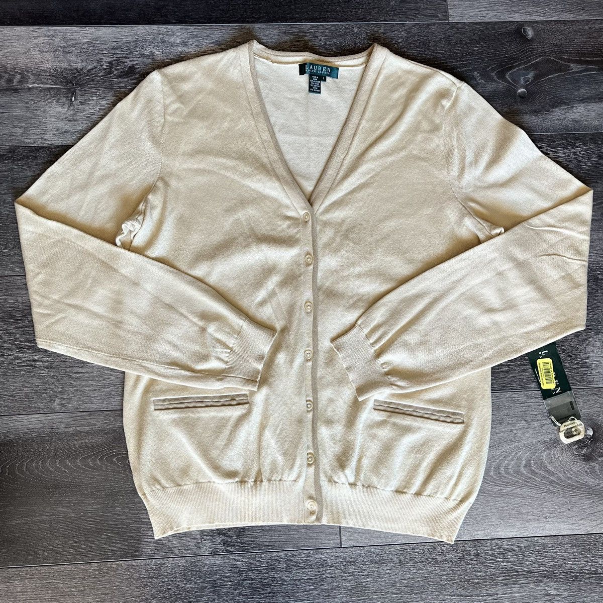 Lauren Ralph Lauren × Polo Ralph Lauren × Vintage New Vintage 90s Lauren Ralph Lauren V Neck Cardigan Sweater Size L / US 10 / IT 46 - 1 Thumbnail