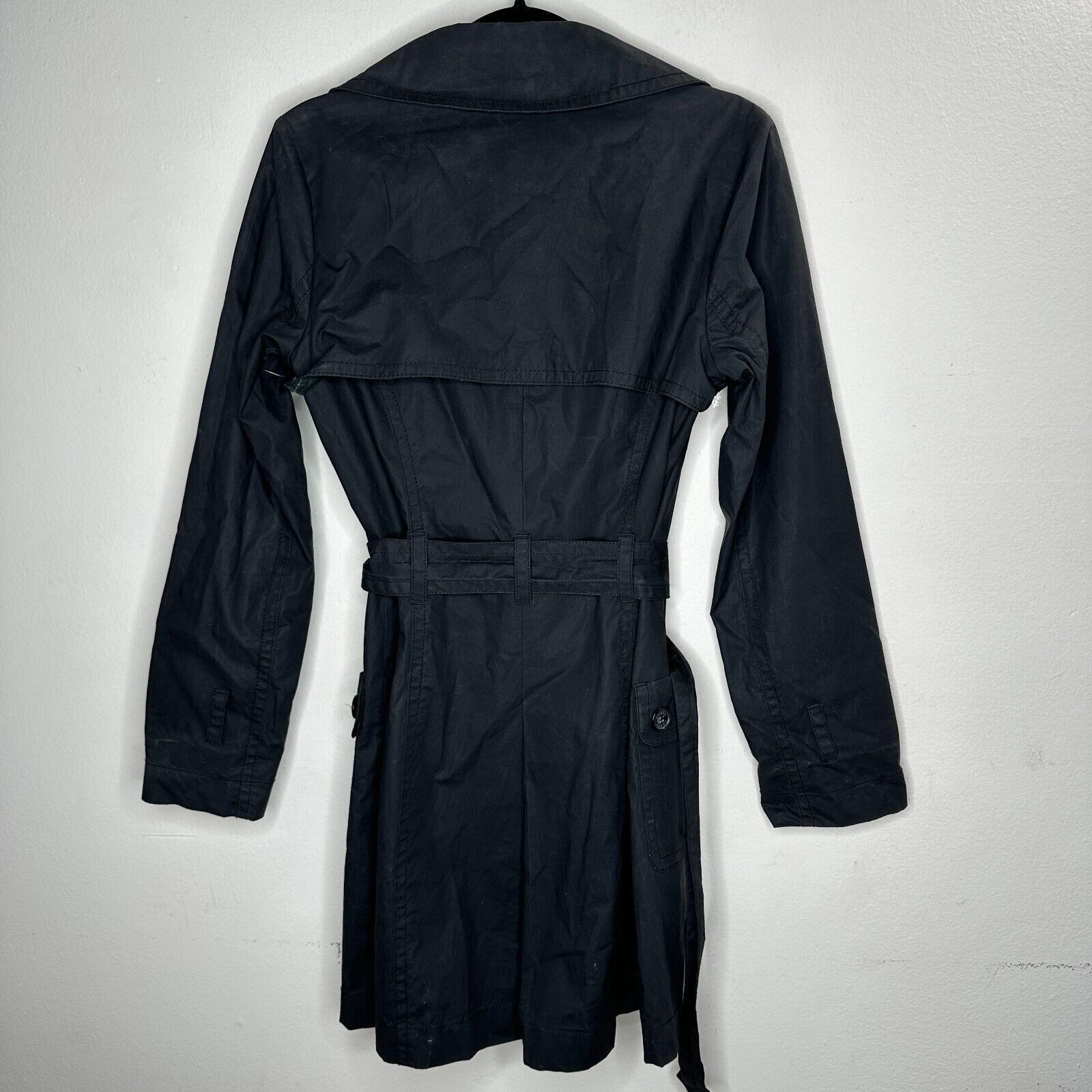 Guess Guess Black Button Belted Trench Coat Plaid Interior M Size M / US 6-8 / IT 42-44 - 5 Thumbnail