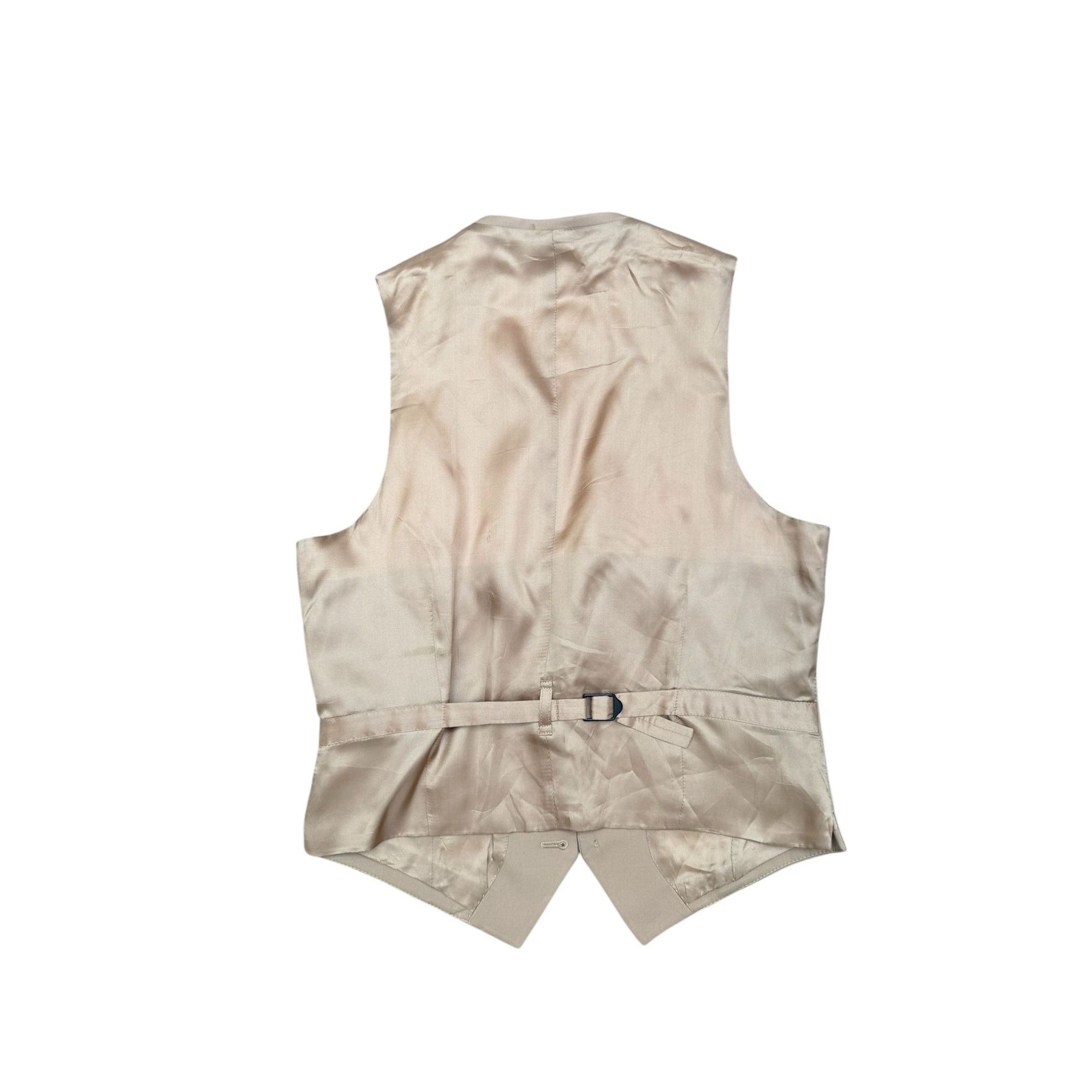 Maison Margiela Beige Wool Viscose Vest Size 36R - 3 Thumbnail