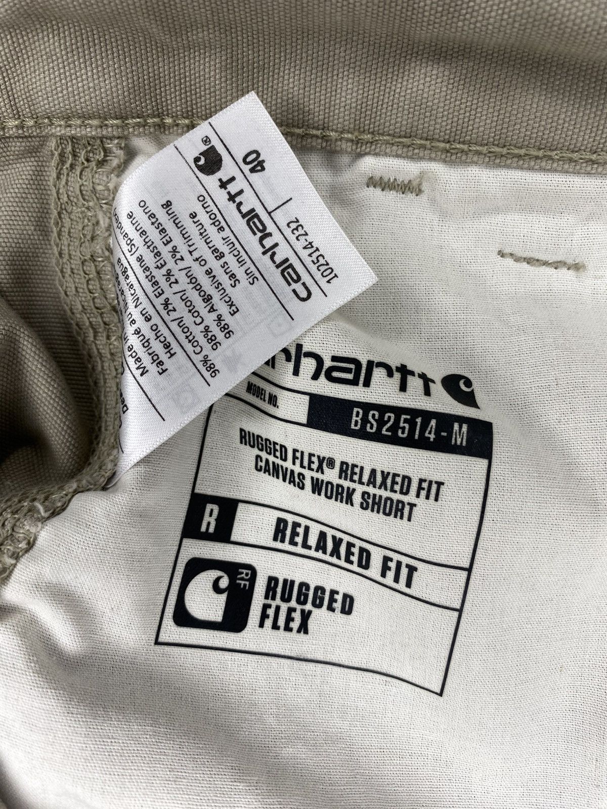 Carhartt Carhartt Rugged Flex Relaxed Fit Work Shorts Canvas BS2514 Size US 40 / EU 56 - 3 Thumbnail