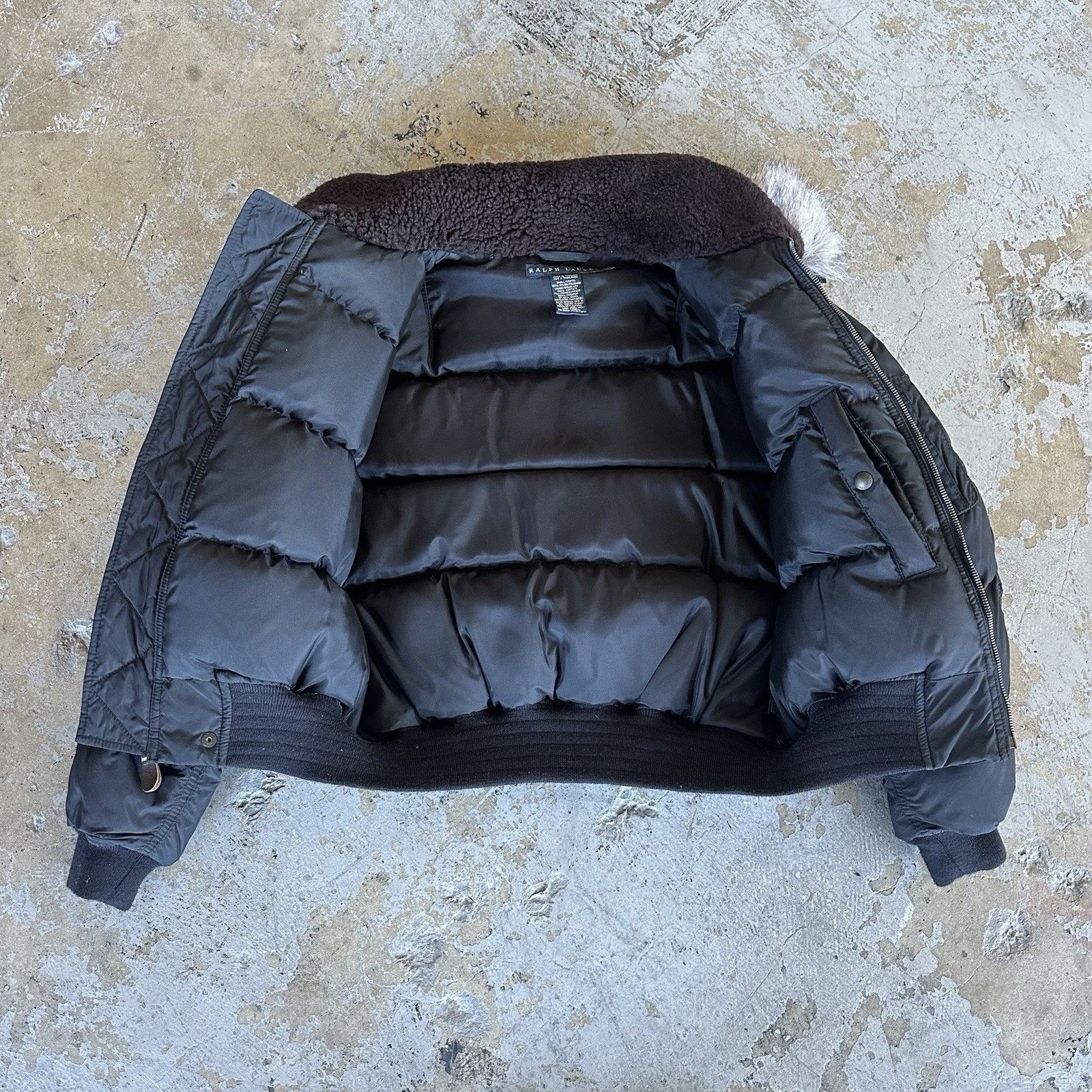Ralph Lauren × Vintage Vintage Polo Ralph Lauren Black Bomber Flight Jacket Size S / US 4 / IT 40 - 2 Thumbnail