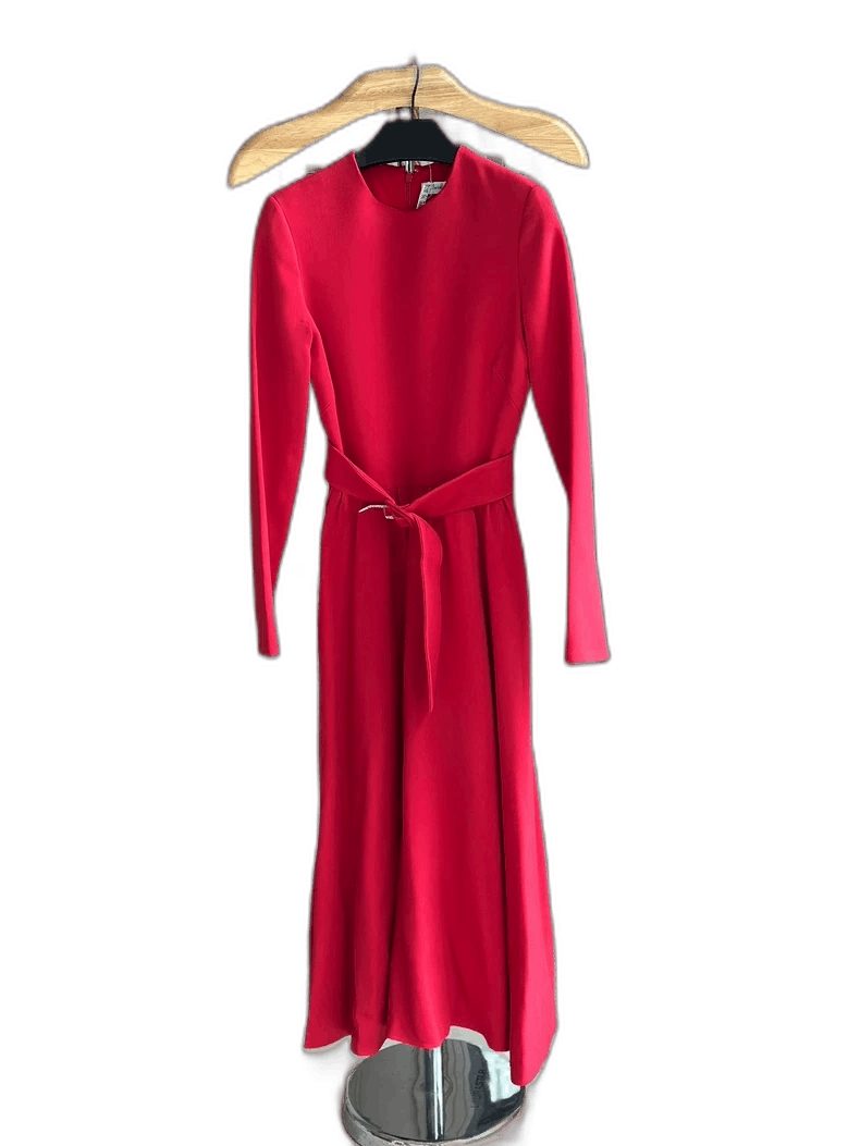 Dior Red Silk Wool Blend Dress by Dior-2505 Size US 36 / EU 52 - 1 Thumbnail