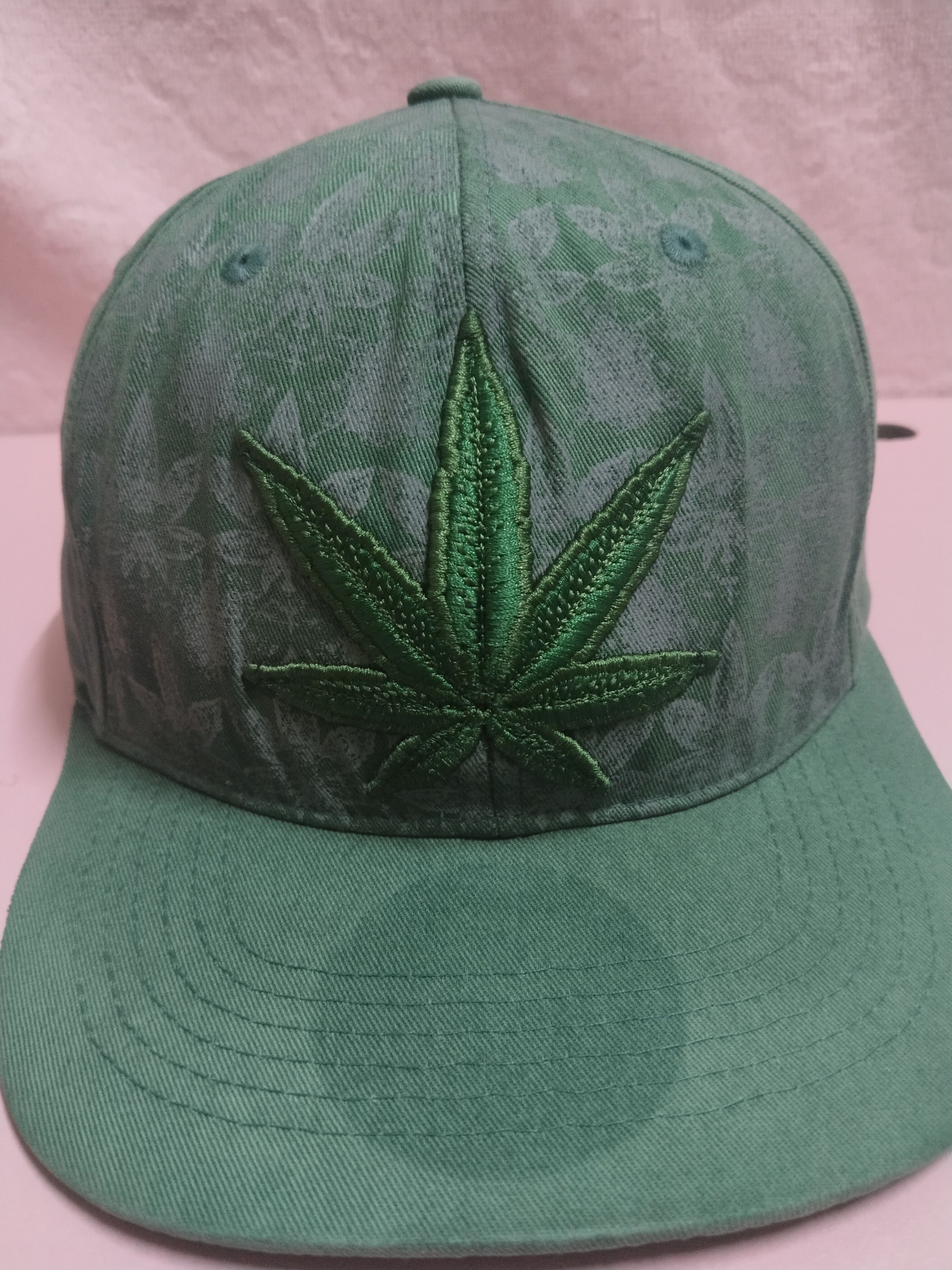 Japanese Brand RARE SUN FADED MARIJUANA EMBROIDERY HAT Size ONE SIZE - 2 Thumbnail