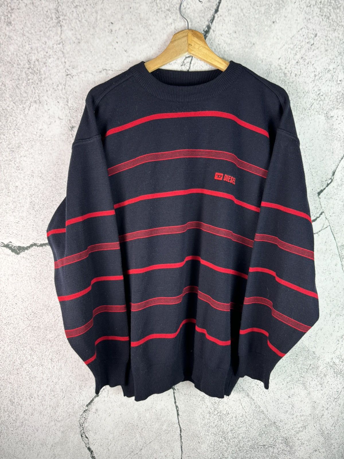 Diesel y2k Diesel Denim Division Rare Knit Sweater Vintage Size US XL / EU 56 / 4 - 1 Thumbnail