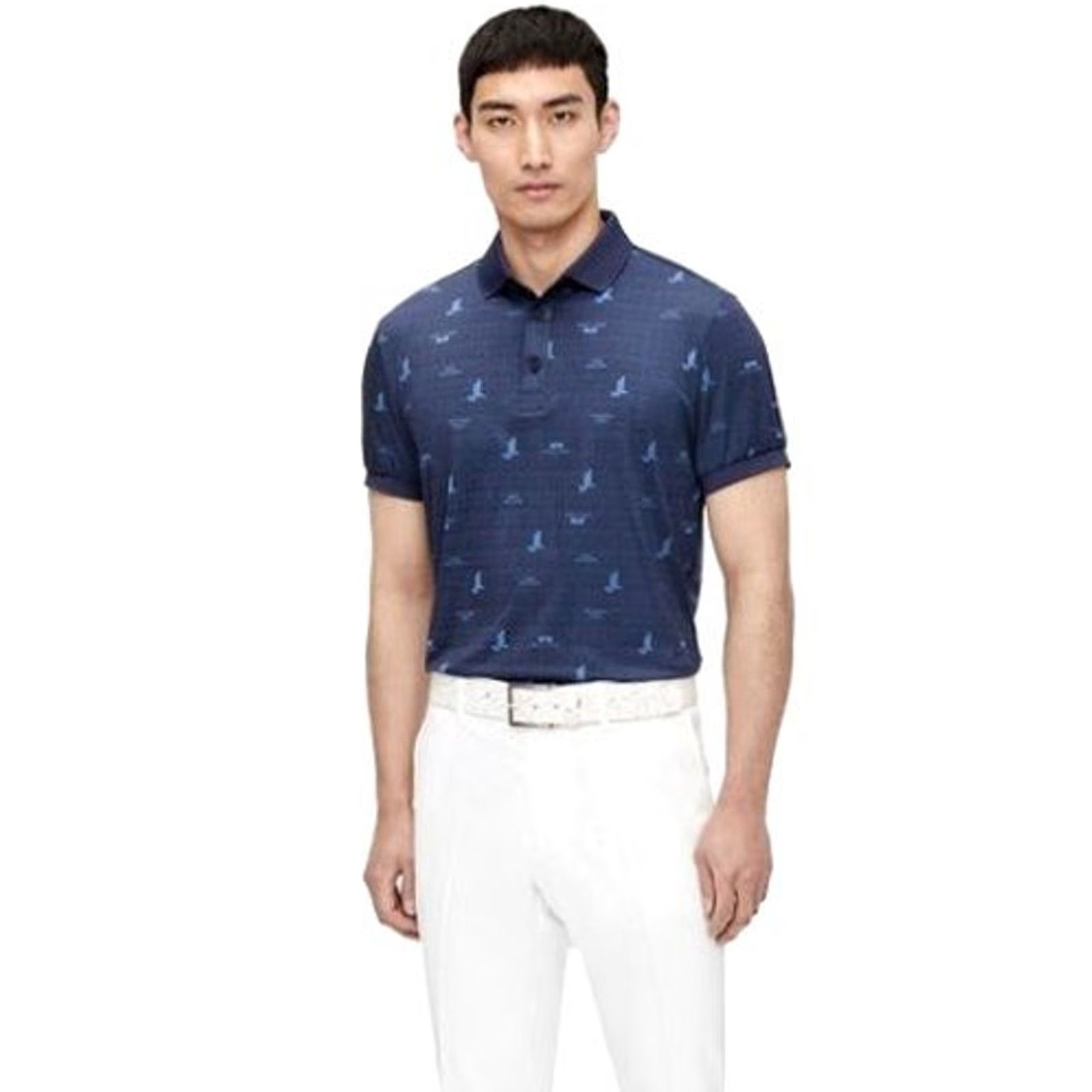 Lindbergh J. LINDBERG REGULAR FIT OCEAN BLUE-NAVY MENS GOLF POLO SHIRT GMJT03920 SMALL MENS Size US S / EU 44-46 / 1 - 7 Thumbnail