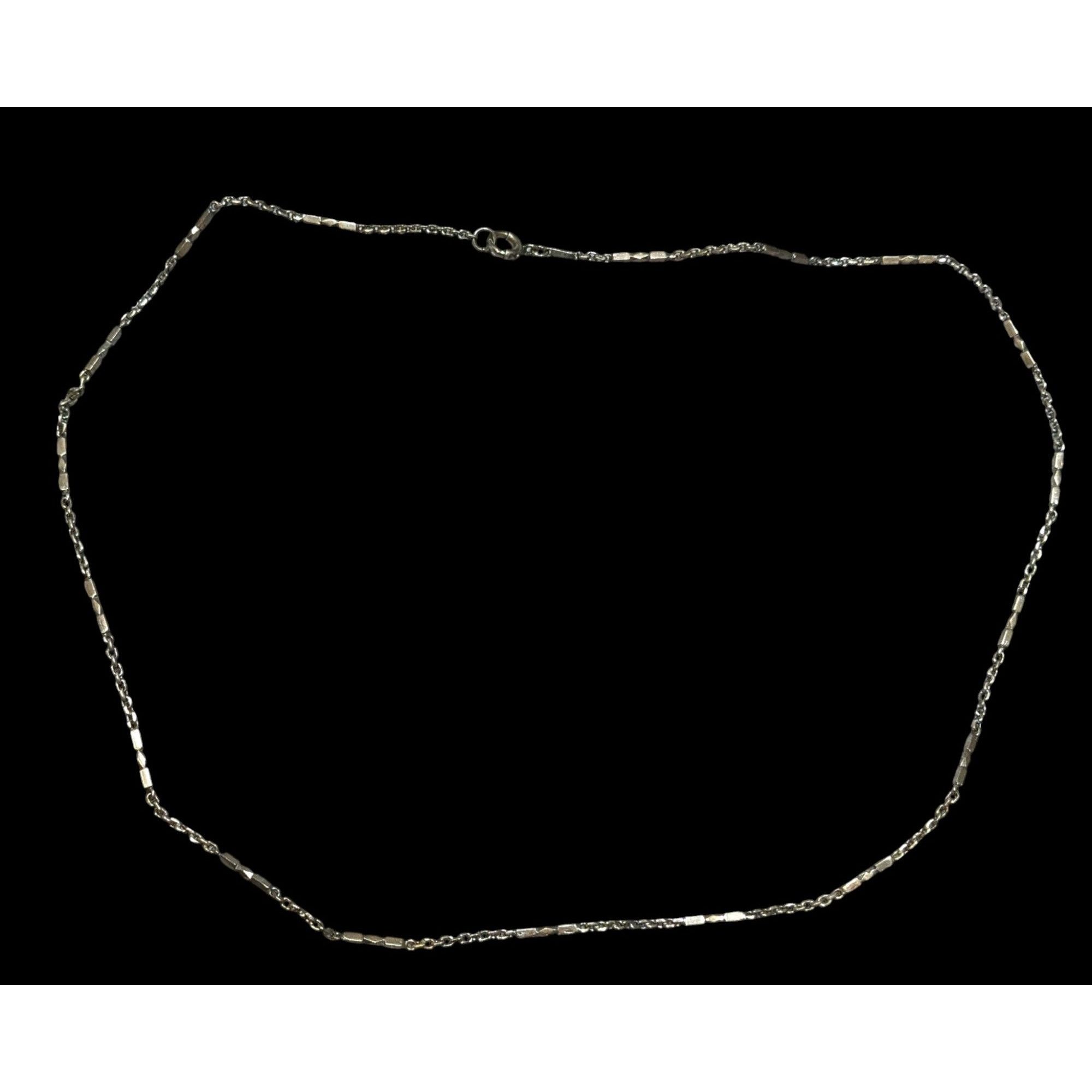 Other Metallic Gunmetal Tone Station Link Chain Size ONE SIZE - 1 Thumbnail
