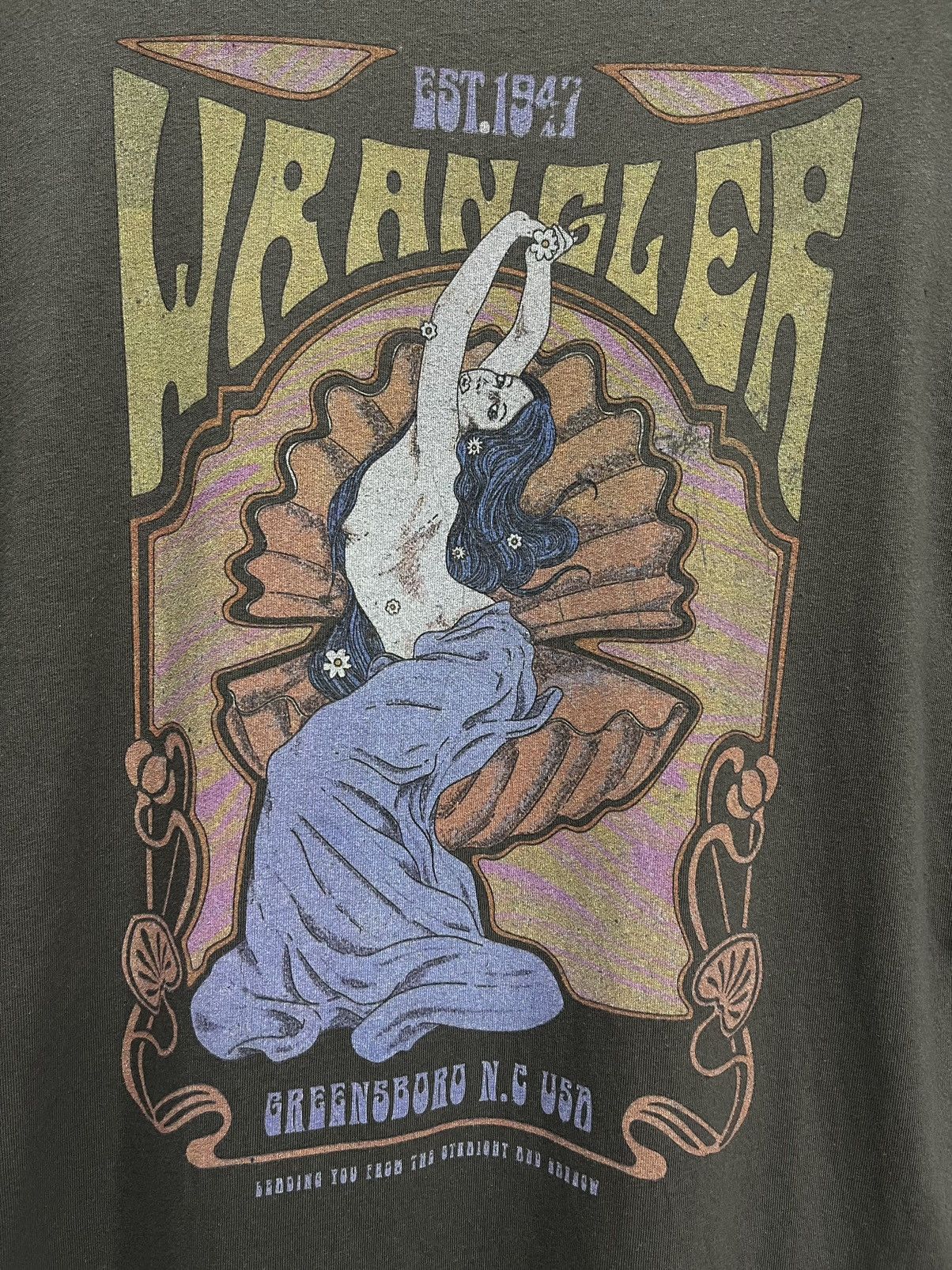 Wrangler 🔥DOPE! WRANGLER Vintage y2k Single Stitch Big Print T-Shirt Size US L / EU 52-54 / 3 - 2 Thumbnail