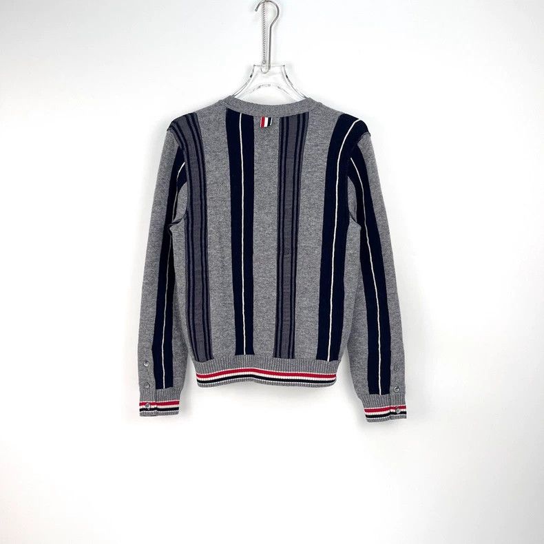 Thom Browne Thom Browne Size 0Grey Vertical Stripe Classic logo half wo Size US XS / EU 42 / 0 - 4 Thumbnail