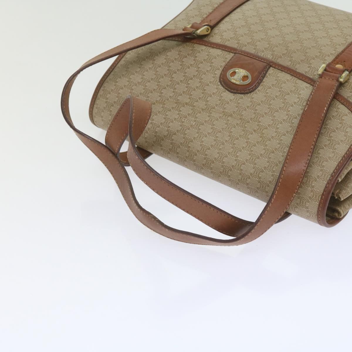 Celine CELINE Macadam Canvas Shoulder Bag Beige Size ONE SIZE - 7 Thumbnail