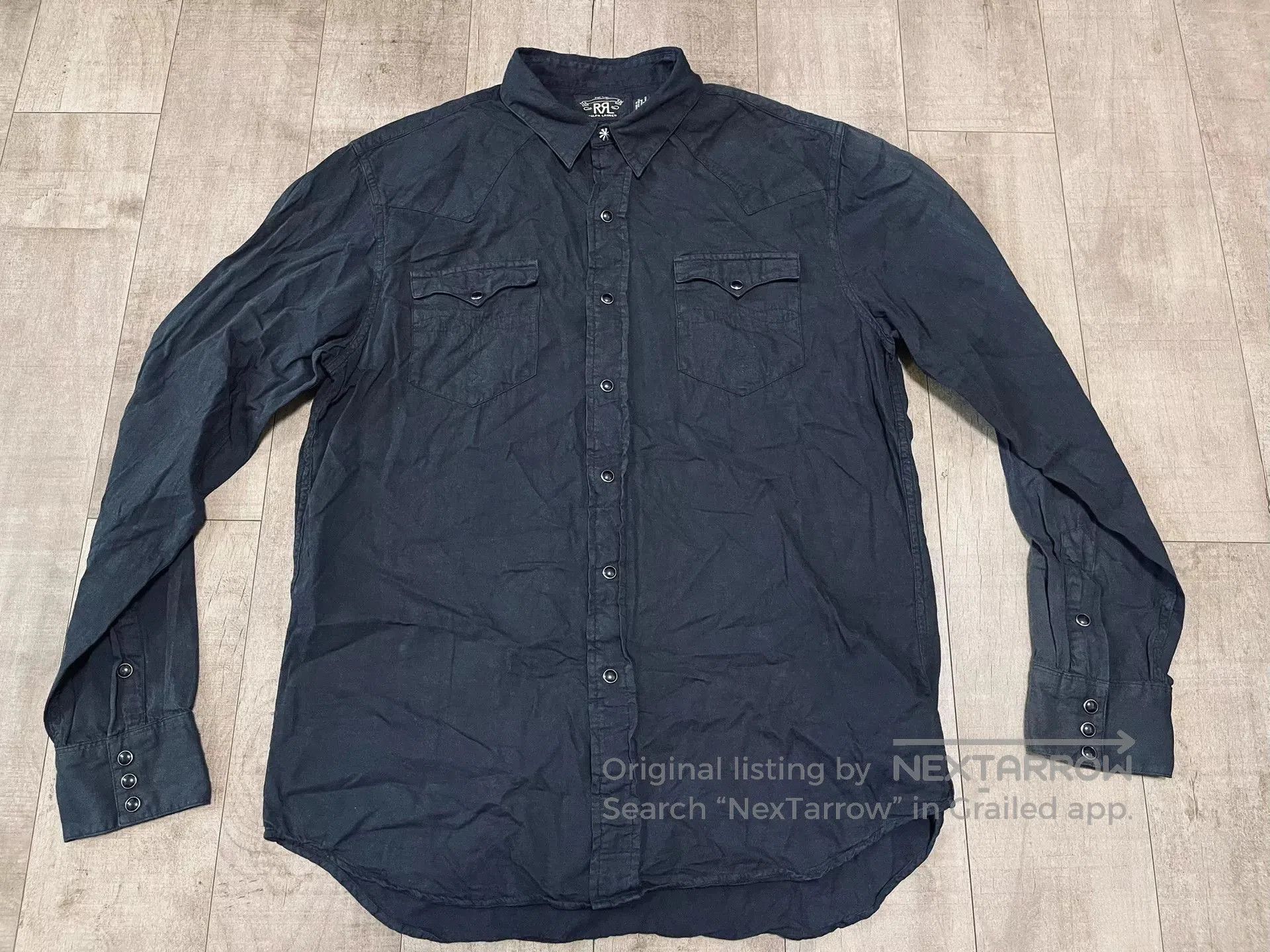 RRL Ralph Lauren RRL Black Western Pocket Flower Shirt. Size US L / EU 52-54 / 3 - 5 Thumbnail